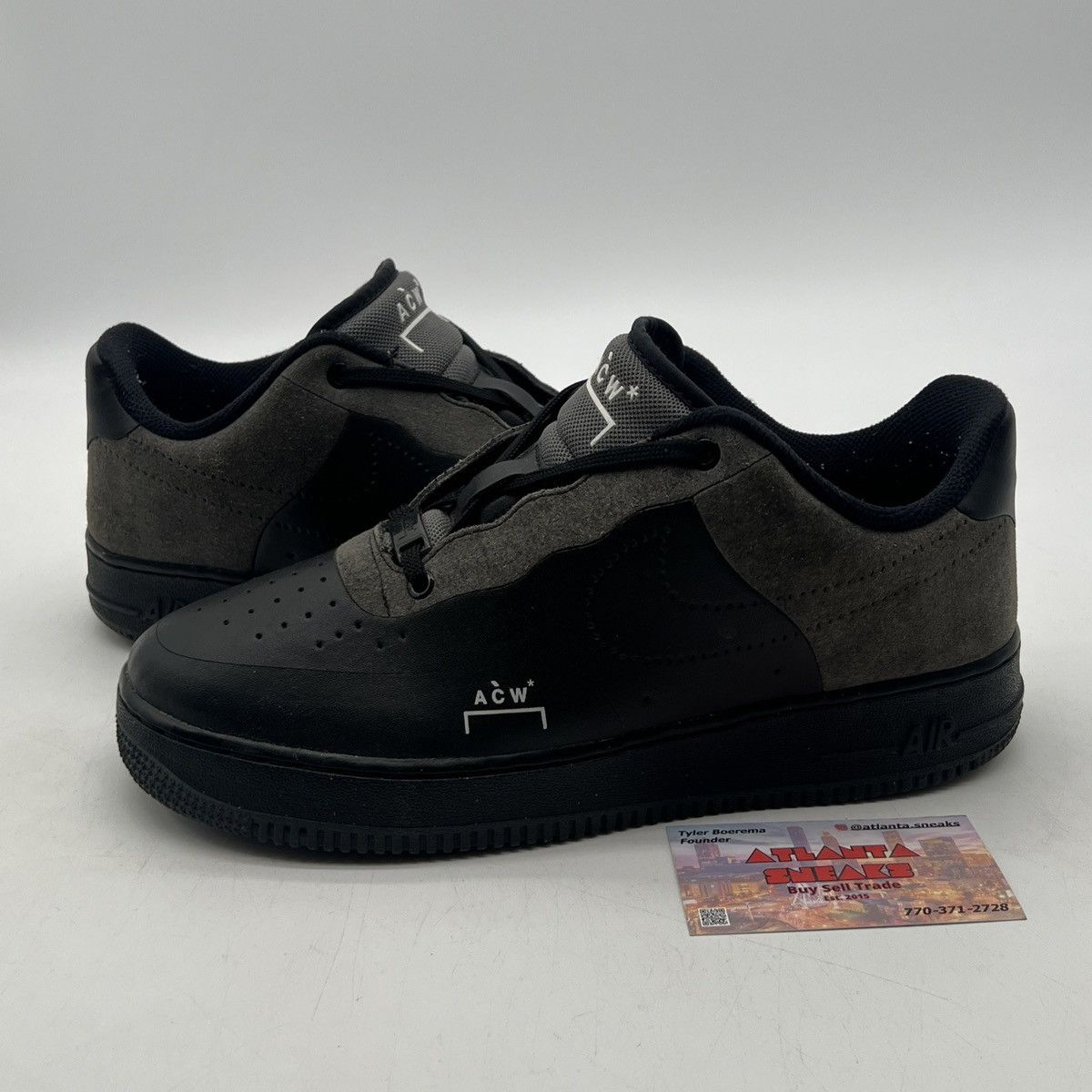 image of A Cold Wall X Air Force 1 Low Black Shoes, Men's (Size 8)