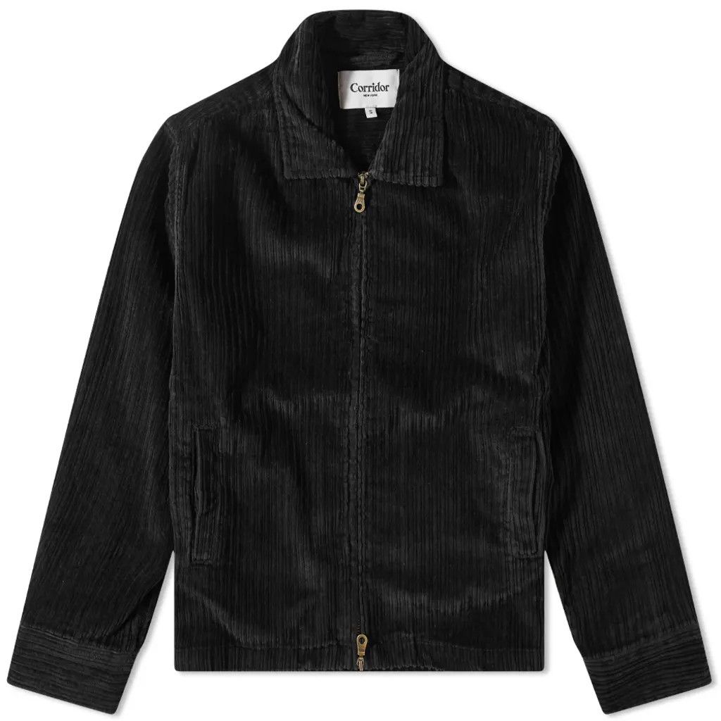 Corridor 💚 AW21 Corridor NYC Variegated Cord Zip Jacket Black NEW Size US L / EU 52-54 / 3 - 1 Thumbnail