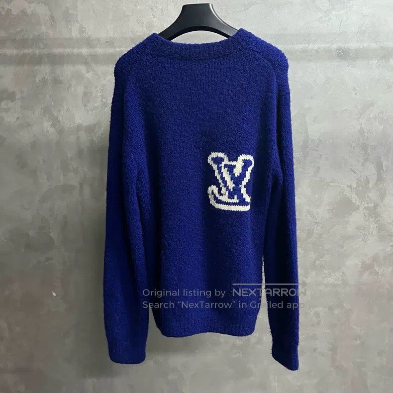 Louis Vuitton Louis Vuitton Blue classic intarsia cardigan sweater Size US L / EU 52-54 / 3 - 5 Thumbnail