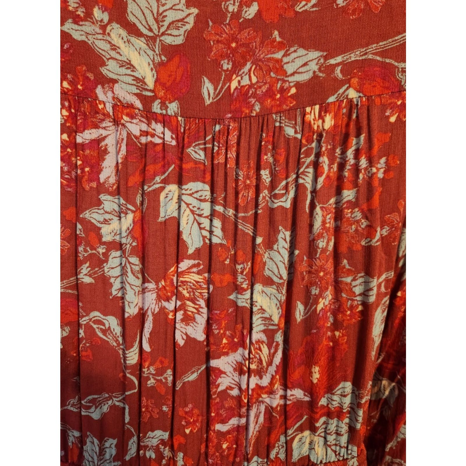 Lucky Brand Lucky Brand Floral Boho Hippie Sheath Dress XS Women Multicolor V-Neck Short Casual Size XS / US 0-2 / IT 36-38 - 6 Thumbnail