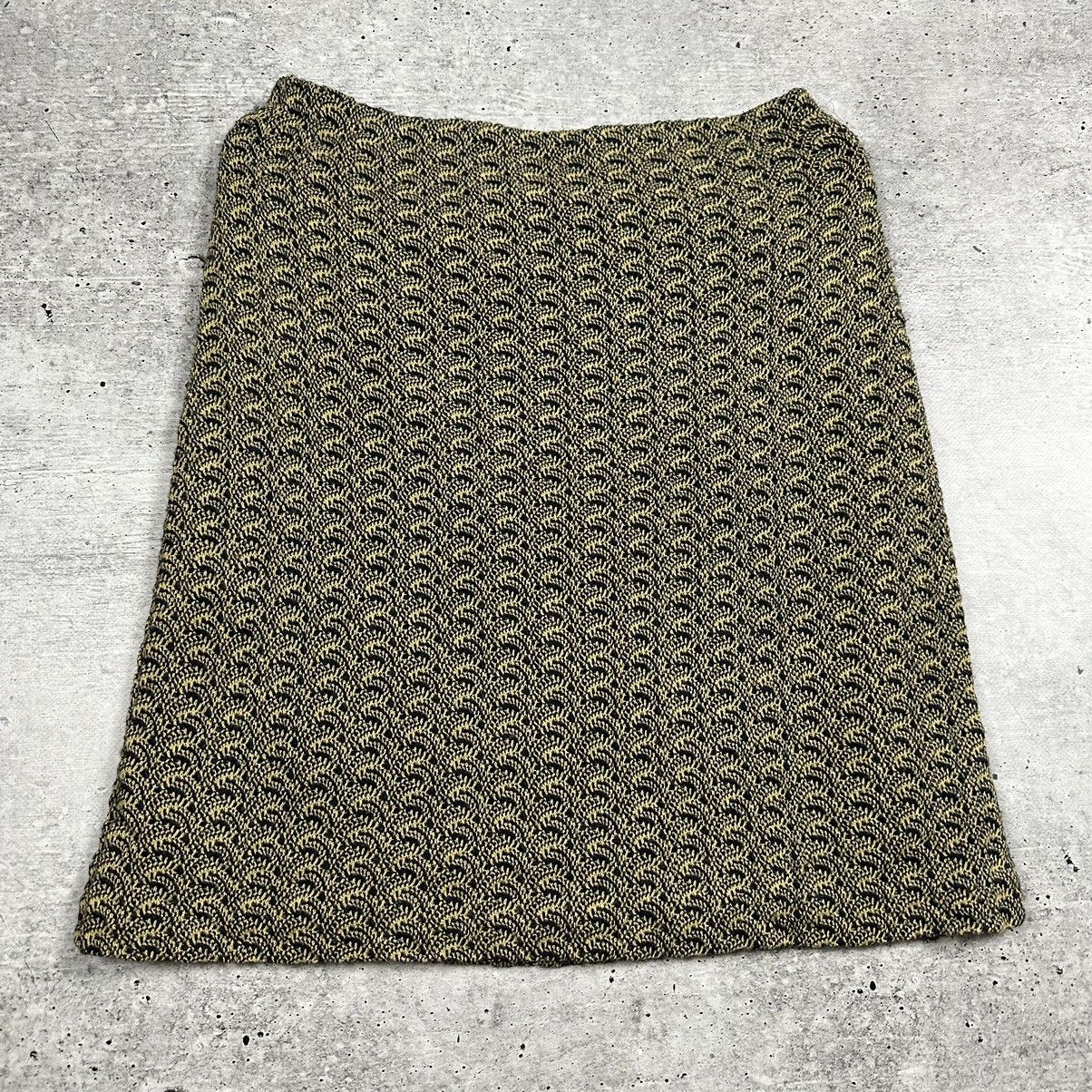 Missoni Vintage Missoni Sport Mini Skirt Zigzag Design Wool Gold Size 28" / US 6 / IT 42 - 6 Thumbnail