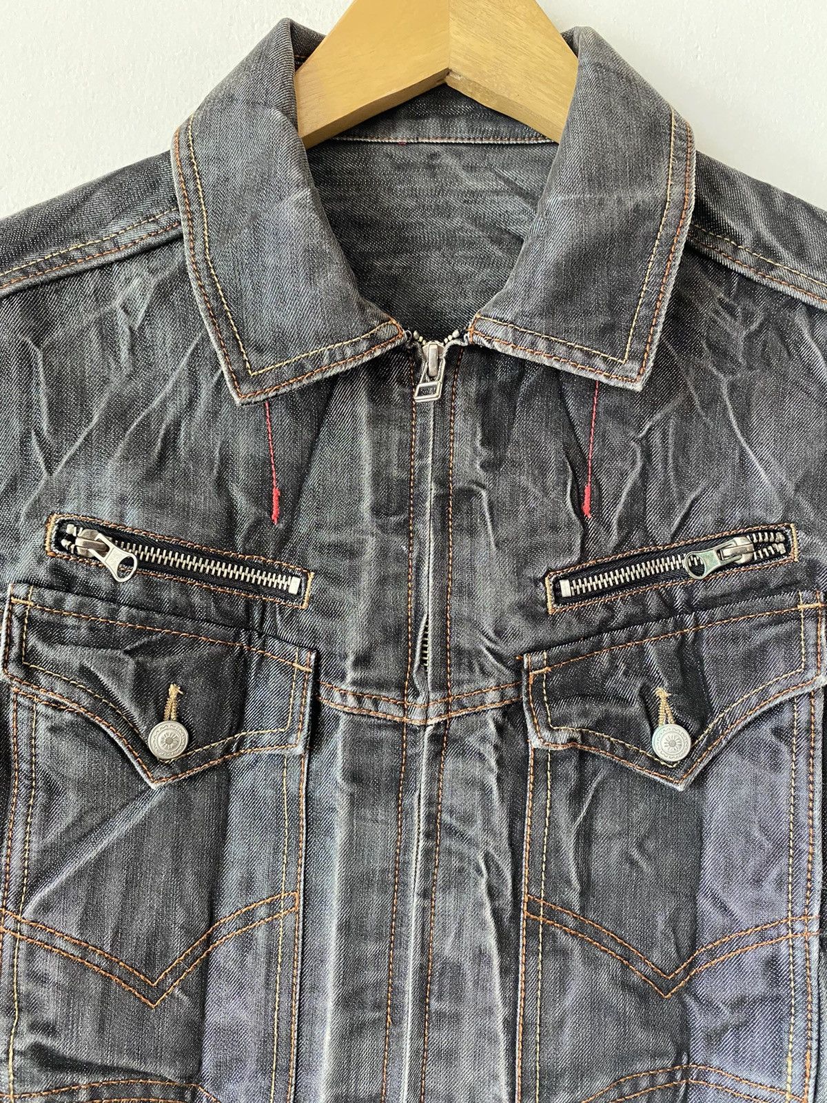 If Six Was Nine × Japanese Brand × semanticdesign Semantic Design Trucker Jacket Denim Distressed Size US M / EU 48-50 / 2 - 4 Thumbnail