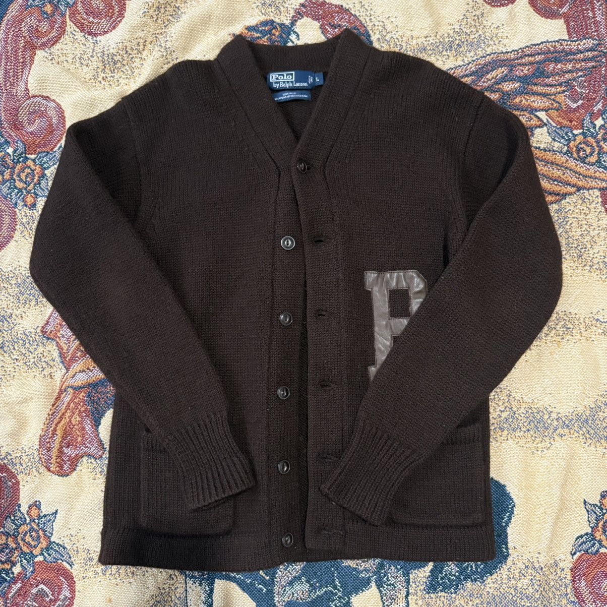 Polo Ralph Lauren Brown Polo Cardigan Size US L / EU 52-54 / 3 - 1 Thumbnail