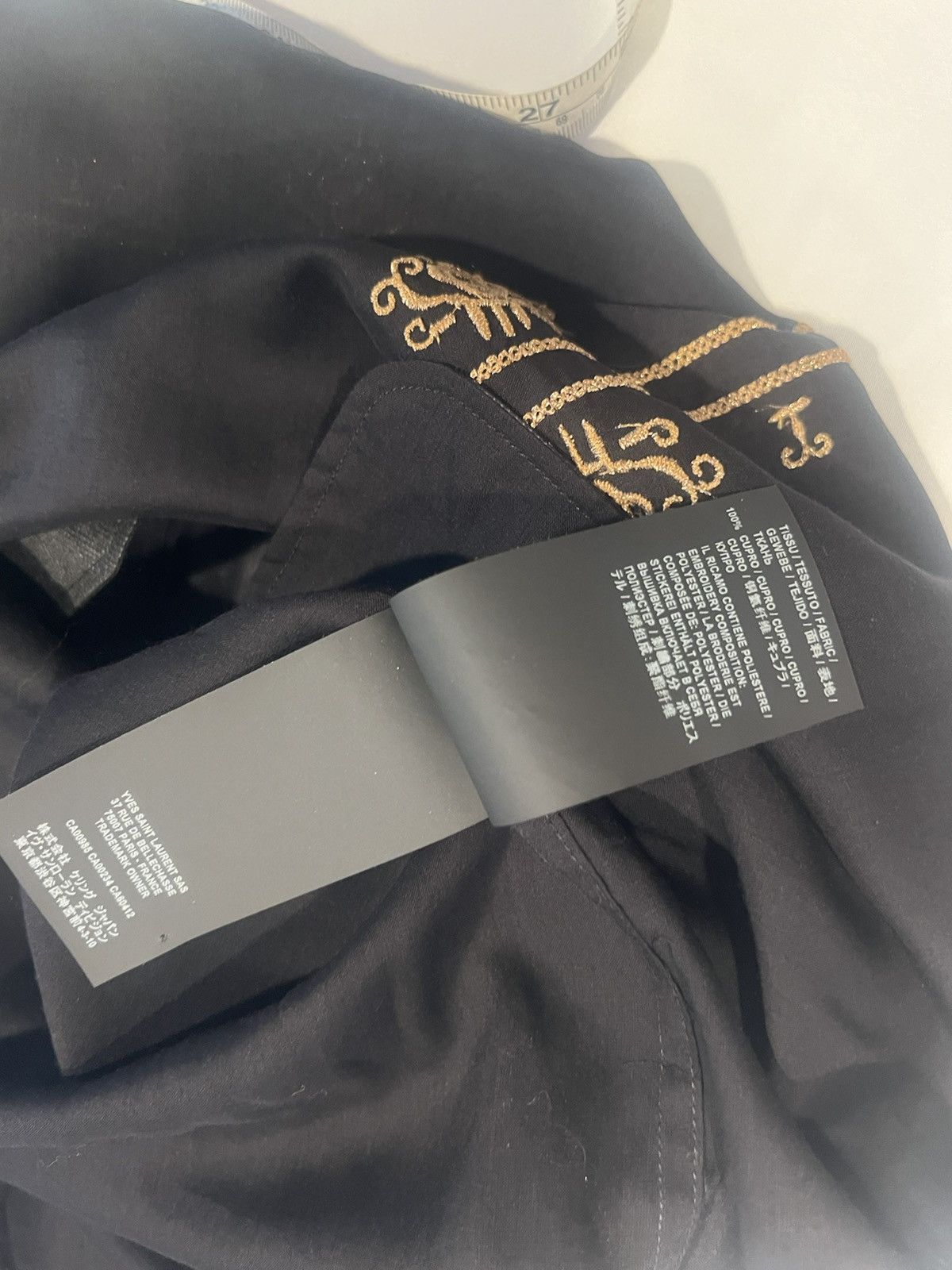 Saint Laurent Paris Saint Laurent gold trim oversized tunic. 39/15.5. $1790 Size US S / EU 44-46 / 1 - 2 Thumbnail