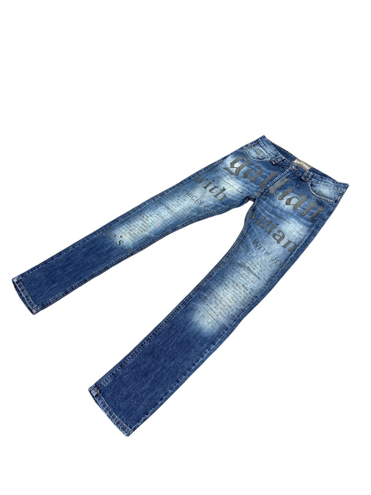 John Galliano GALLIANO PRINTED GRAPHIC DENIM JEANS Size US 32 / EU 48 - 5 Thumbnail