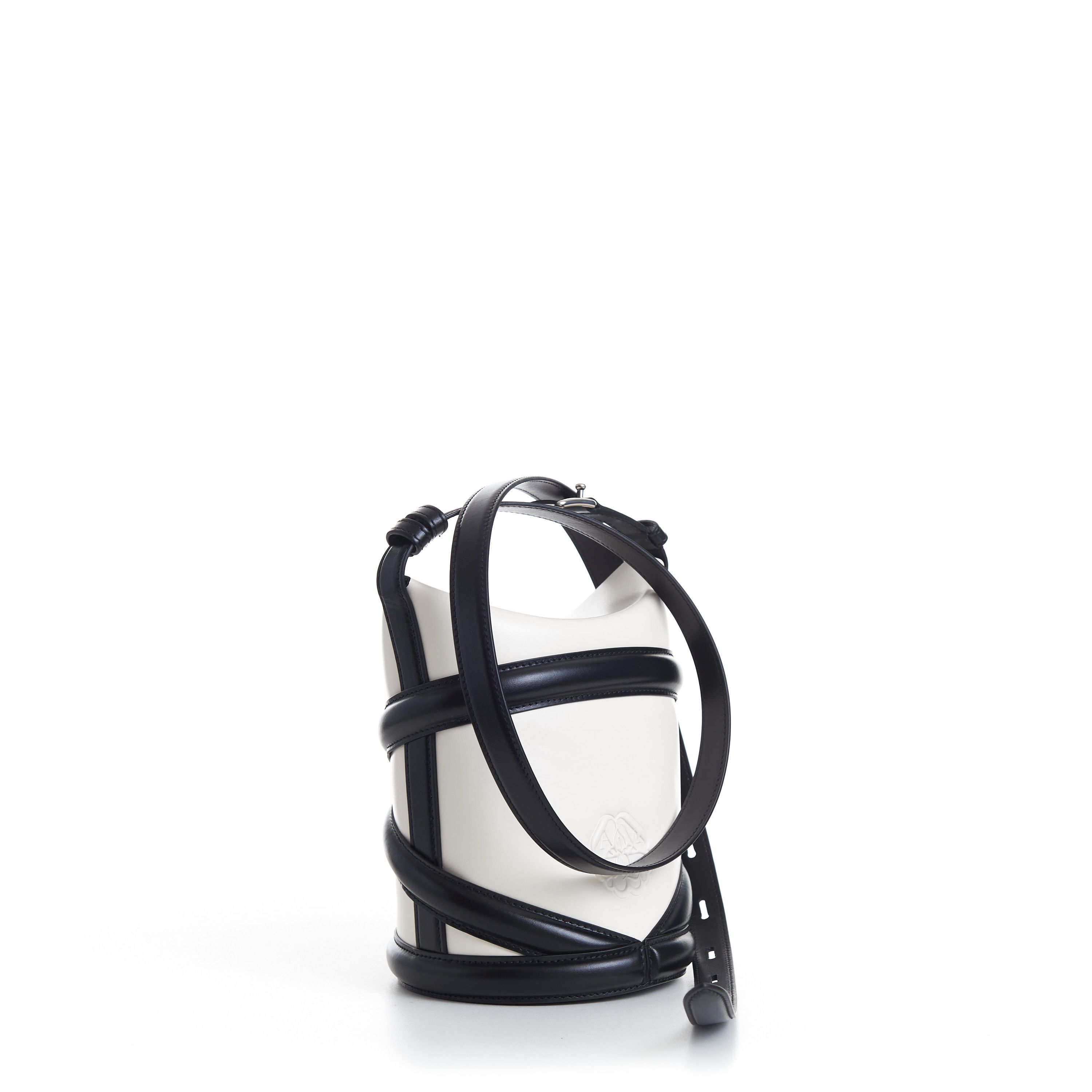Alexander McQueen The Curve Bucket Bag - Ivory, Harness, Shoulder Strap Size ONE SIZE - 12 Thumbnail