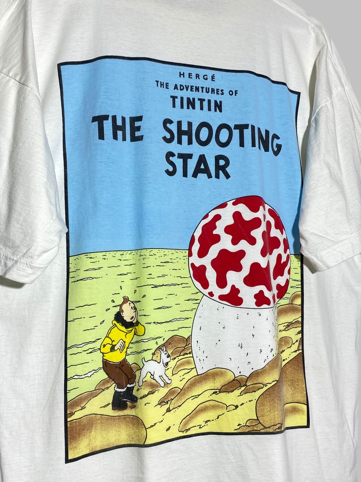 Cartoon Network 🔥 90s TINTIN SHOOTING STAR TEE BIG MUSHROOM RARE GRAPHIC Size US XL / EU 56 / 4 - 3 Thumbnail