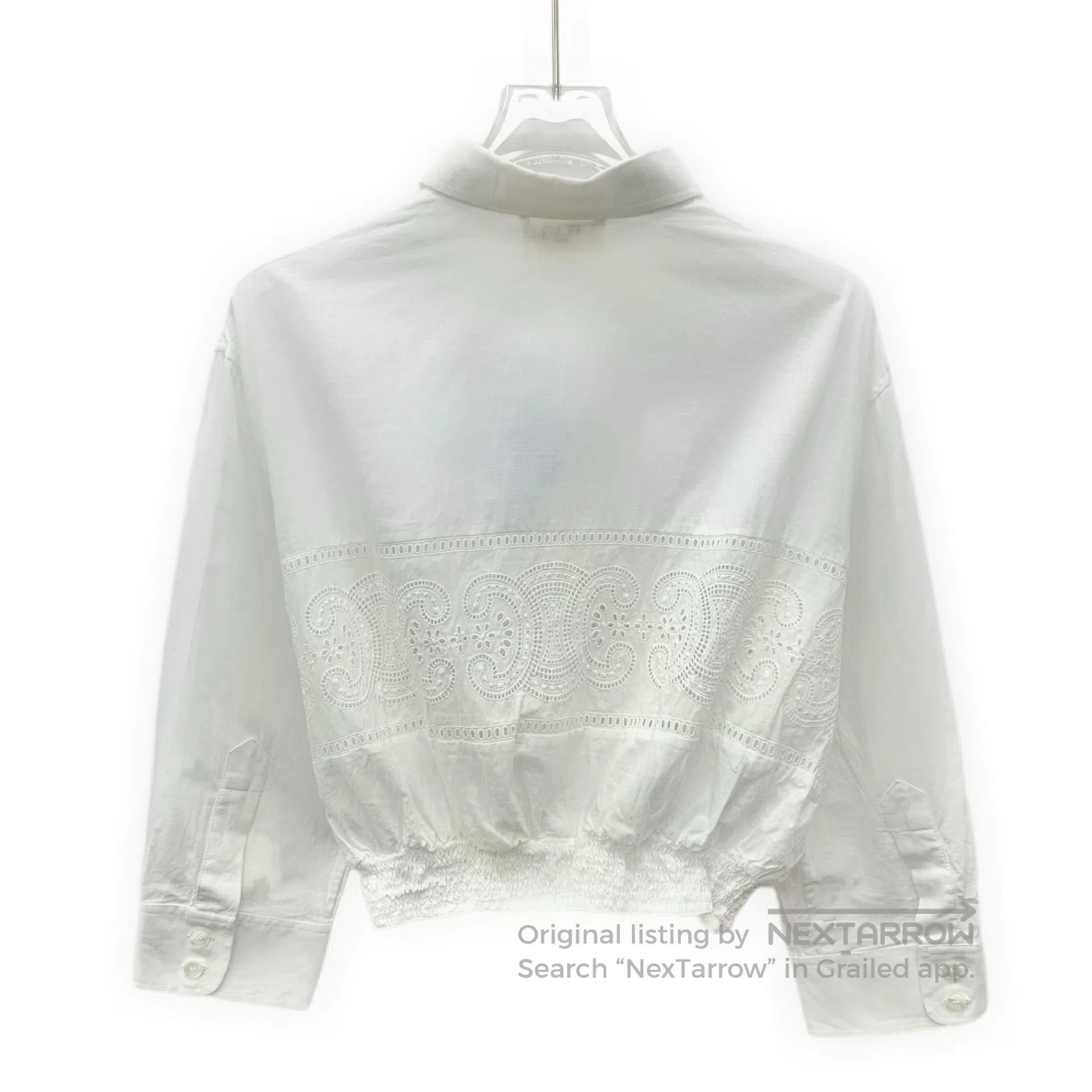Celine CELINE White Triumph Arch Embroidered Cotton Reversible Co Size XS / US 0-2 / IT 36-38 - 2 Thumbnail