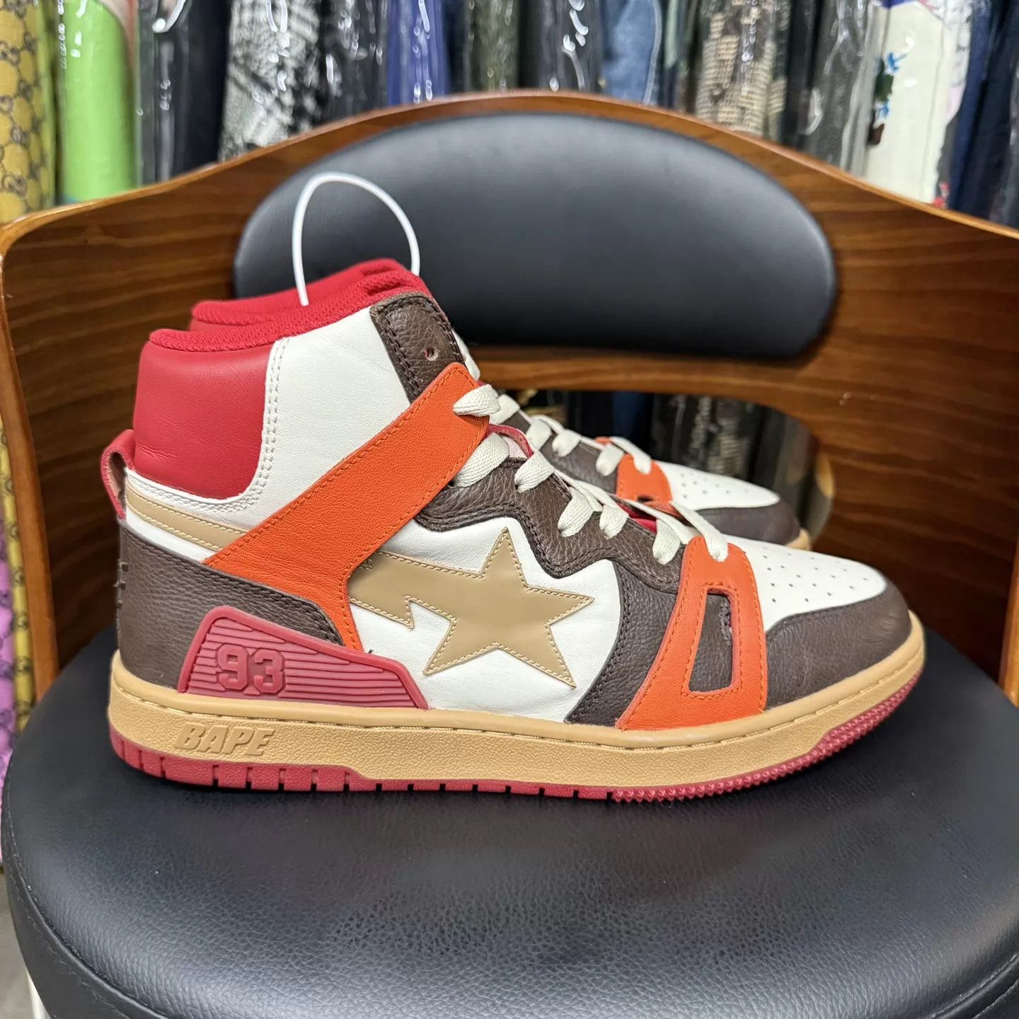 Nike Nike Bapesta 93 Cream/Brown US9/42.5 Worn Twice Size US 9.5 / EU 42-43 - 4 Thumbnail