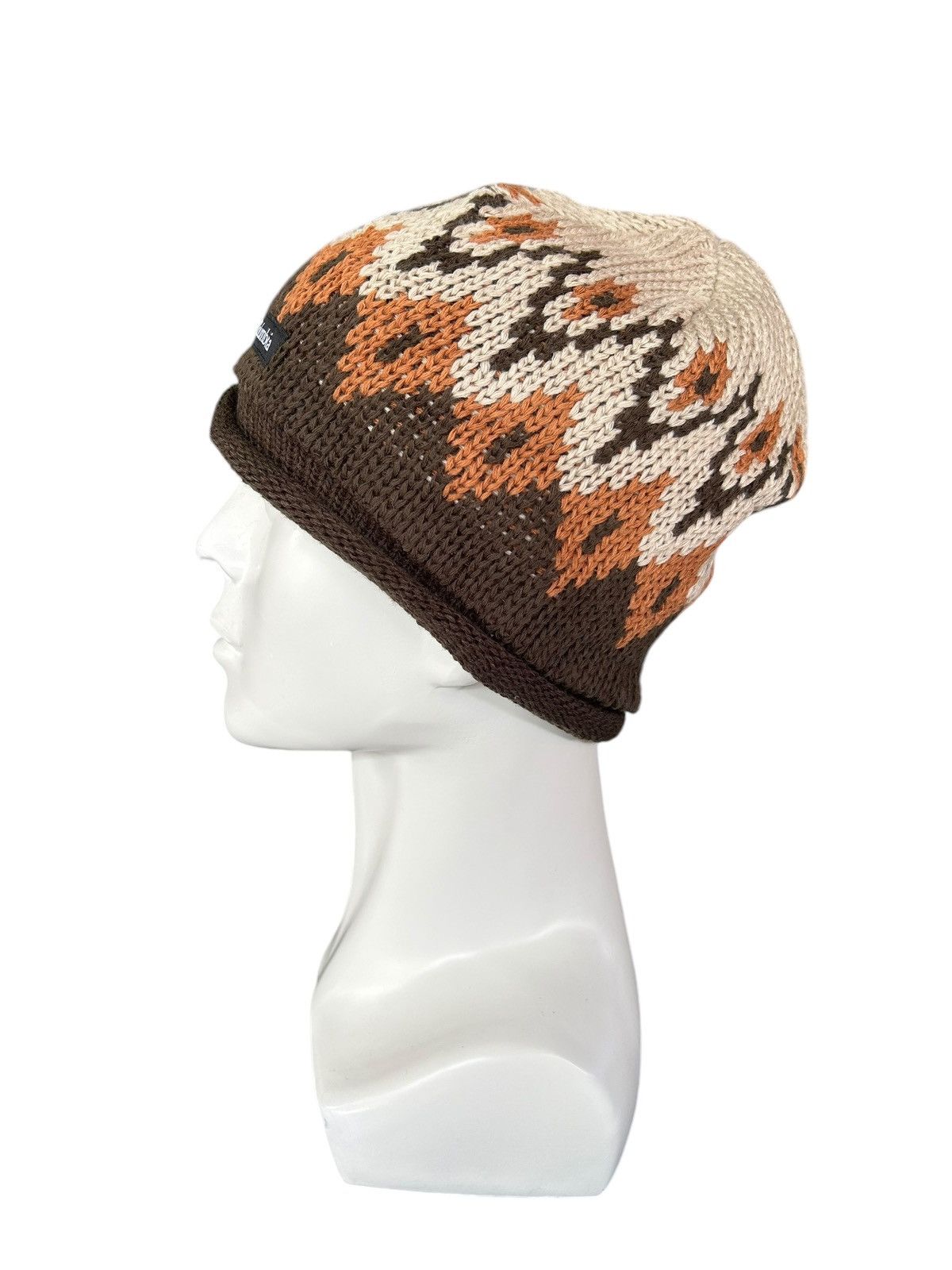 Japanese Brand × Kapital × Vintage Columbia Crochet Knitt Rare Design Beanie Hats☠️☠️ Size ONE SIZE - 2 Thumbnail
