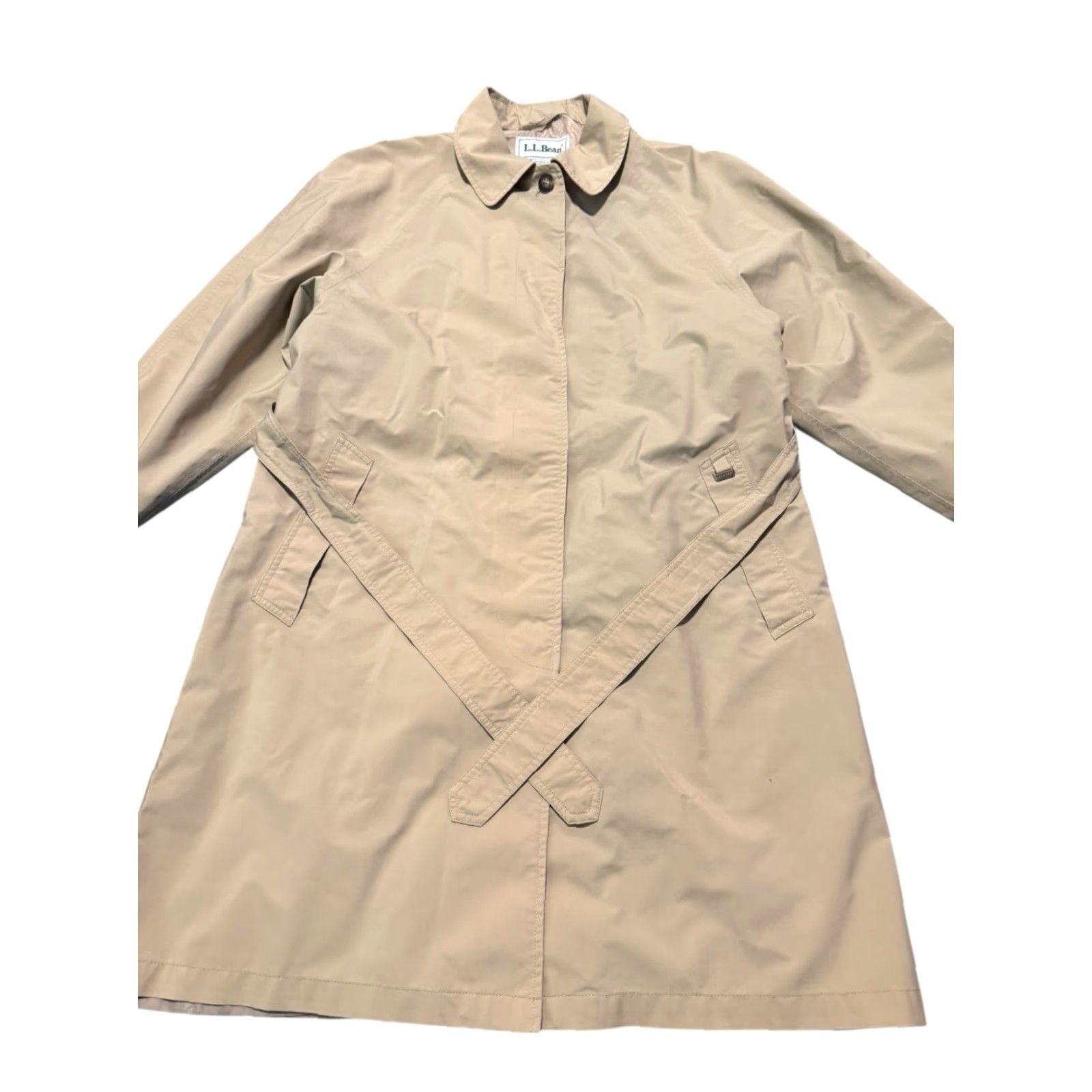 Vintage VINTAGE L.L. BEAN Women’s GORE-TEX Trench Coat Rain Jacket Khaki Tan PL Petite L Jacket Women Size L / US 10 / IT 46 - 2 Thumbnail