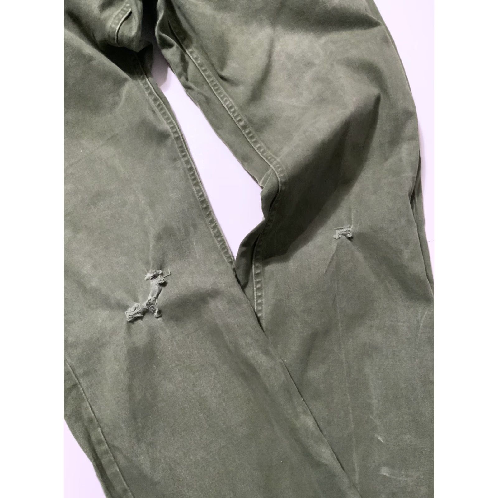 Vintage VINTAGE Grizzly Griptape X Torey Pudwill TP01 Green Chino Cotton Slim Skater Pants Sz.32 Size US 32 / EU 48 - 6 Thumbnail