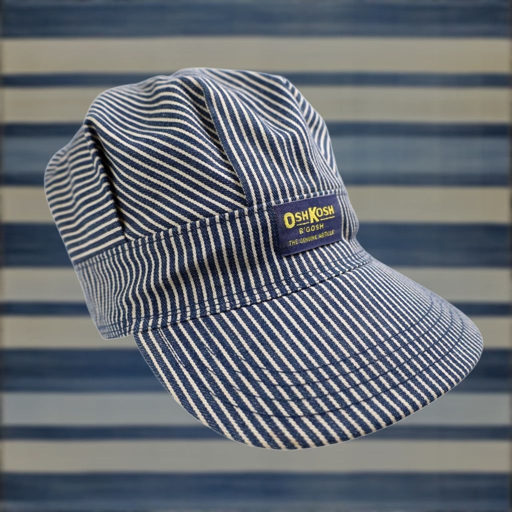 Vintage VINTAGE OshKosh B’Gosh Train Conductor Snapback Hat Mens OS Blue Snapback Hats Size ONE SIZE - 1 Thumbnail