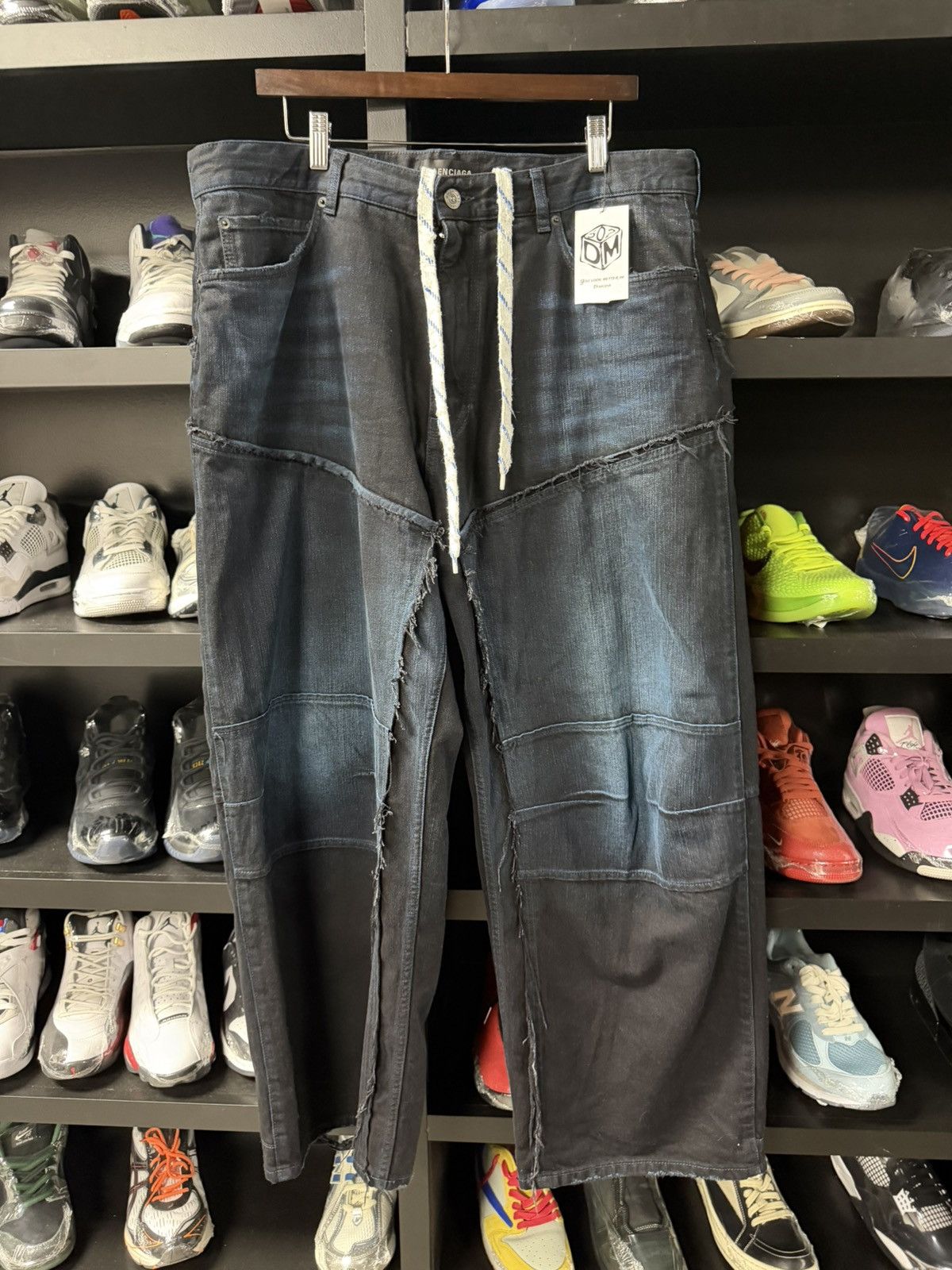 Balenciaga Balenciaga Double Knee Black and Blue Jeans Size US 36 / EU 52 - 1 Thumbnail