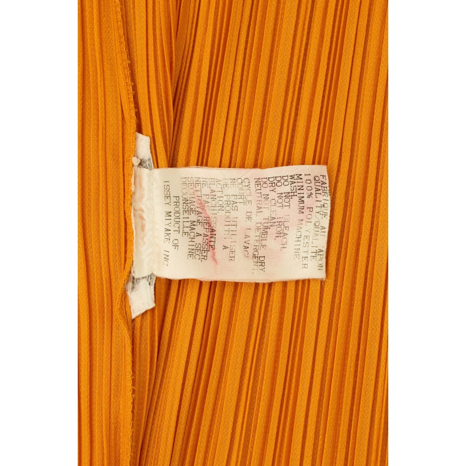 Pleats Please Orange Long Sleeve
