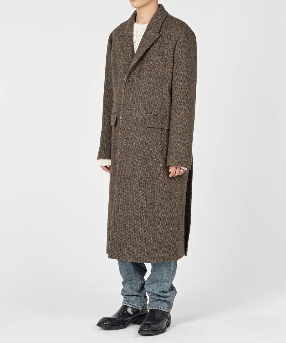 Other Piece Worker Craft Herringbone Coat - Melange Brown Size US M / EU 48-50 / 2 - 4 Thumbnail