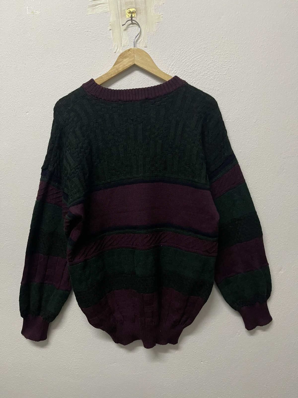 90s BURBERRYS WOOL KNITWEAR MULTICOLOUR SPELLOUT