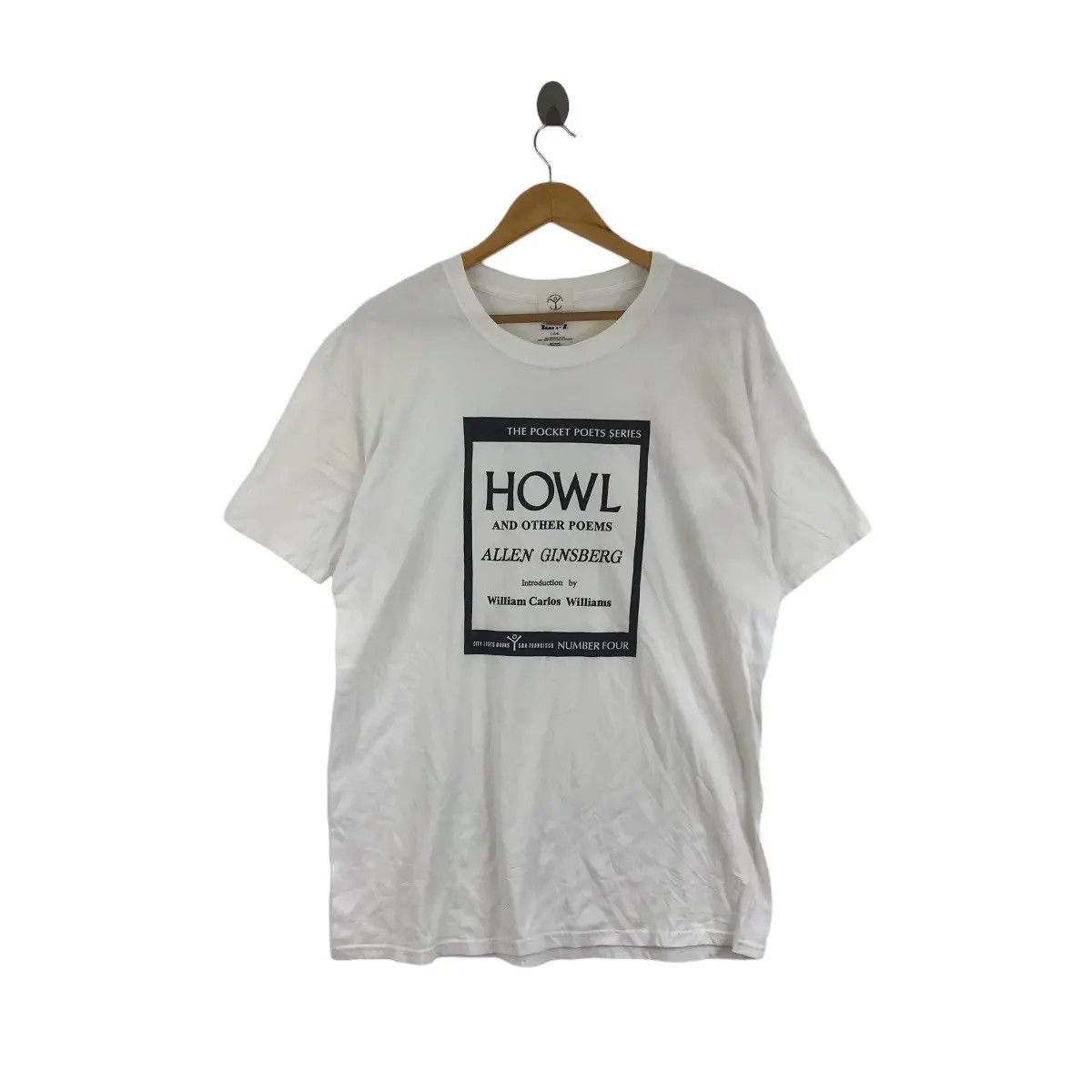 Vintage Vtg HOWL ALLEN GINSBERG Starving Hysterical Naked Tee Shirt Size US L / EU 52-54 / 3 - 1 Thumbnail