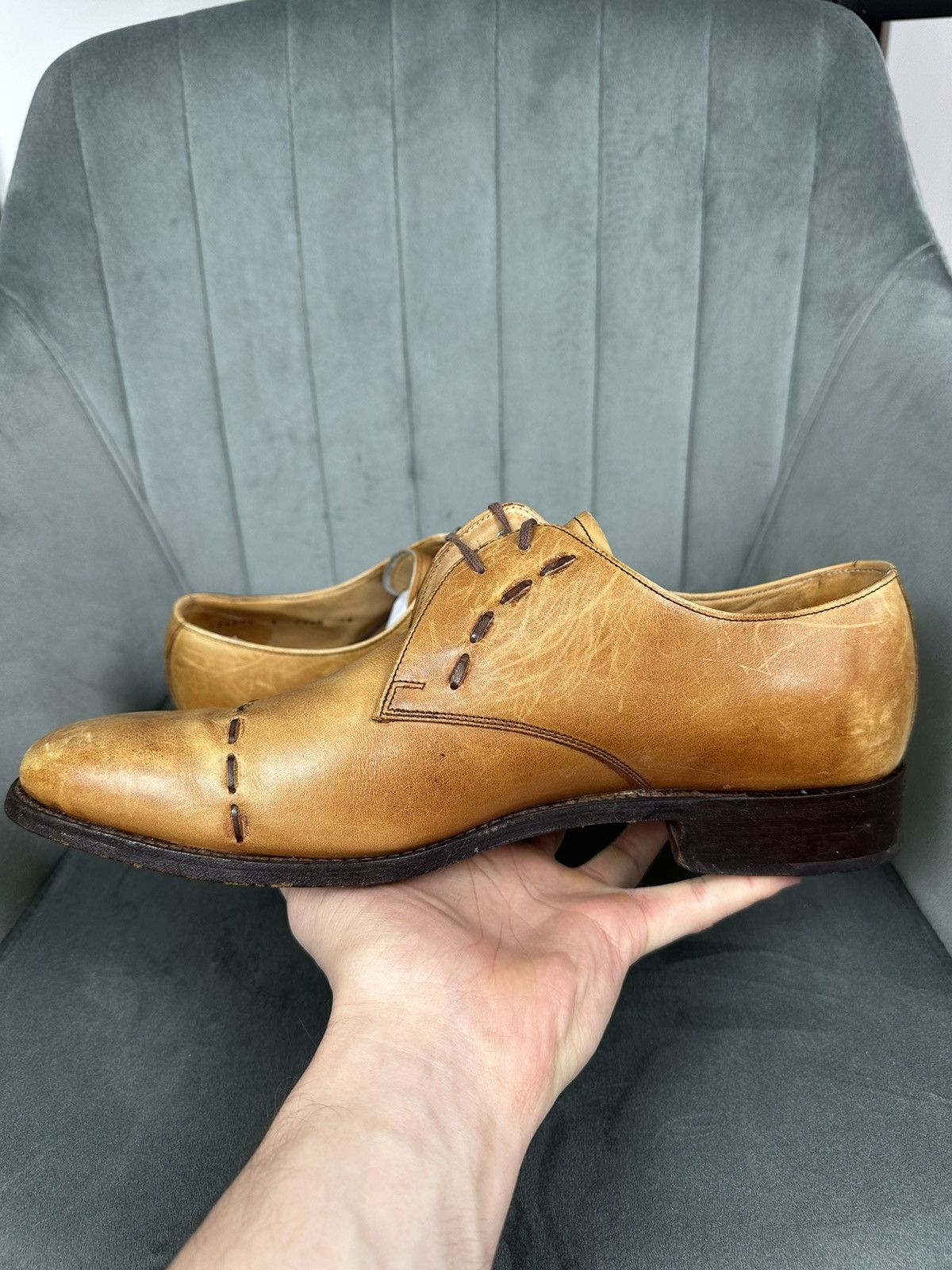 Barker × Handmade Barker London Leather Handmade Shoes Men’s 9 Size Size US 9 / EU 42 - 11 Thumbnail