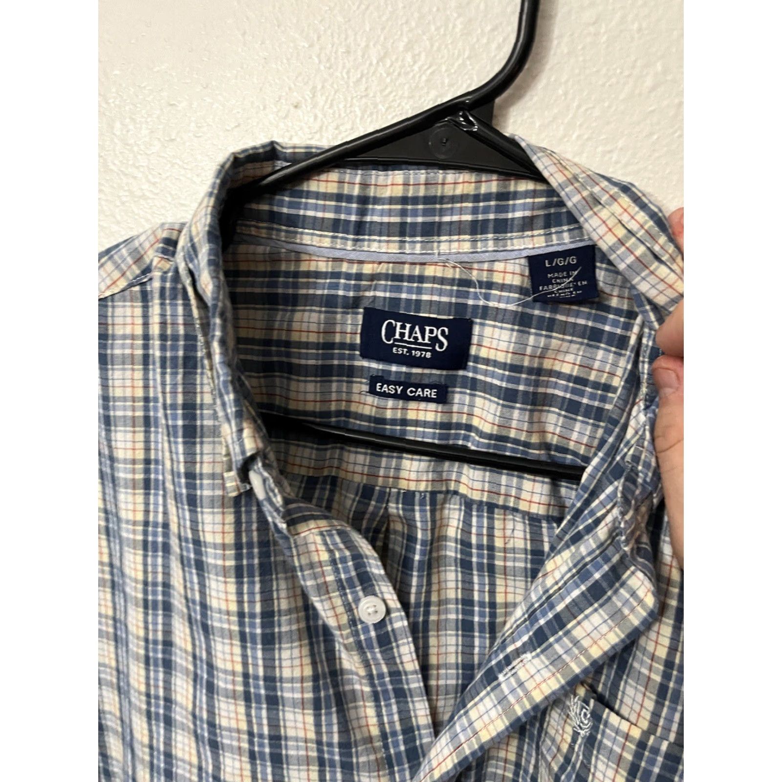 Chaps Chaps Shirt Men L Multicolor Plaid Easy Care Long Sleeve Button-Up Size US L / EU 52-54 / 3 - 2 Thumbnail