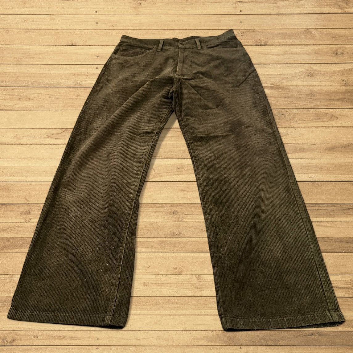 14th Addiction 🔥🇯🇵 Vintage 90s Corduroy Wrangler Blue Bell Wideleg Denim Size US 35 - 1 Thumbnail