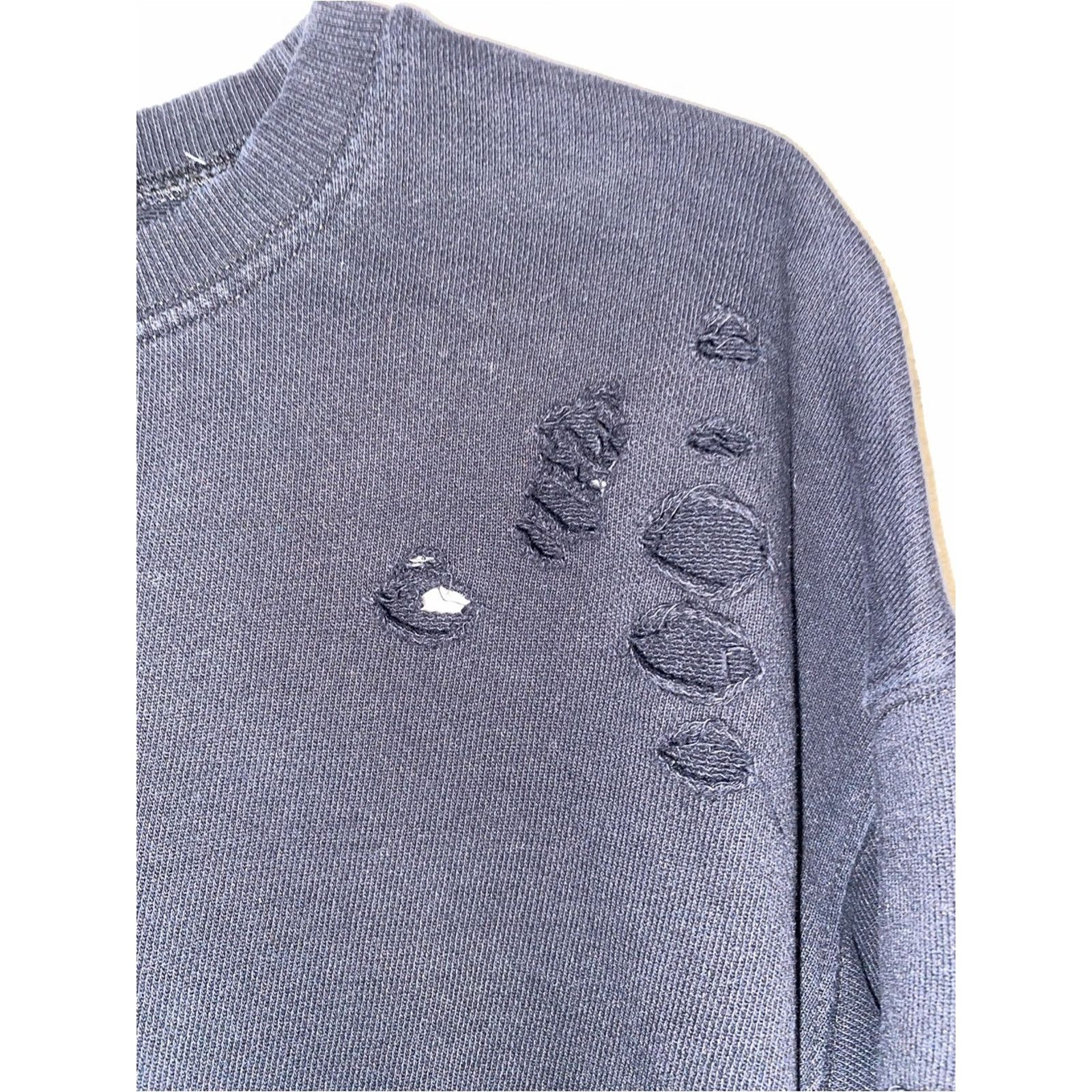The Kooples The Kooples Sport Black Distressed Sweatshirt 2= Medium EUC Size M / US 6-8 / IT 42-44 - 9 Thumbnail