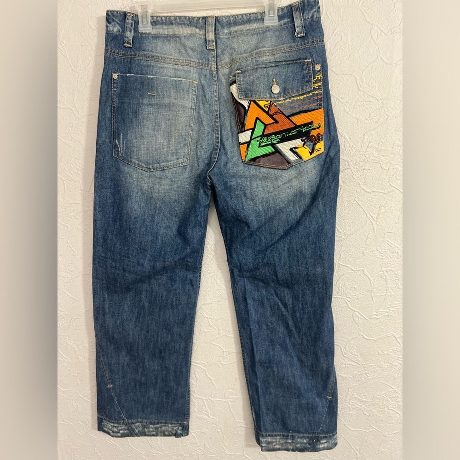 Vintage Vintage Meezan Jeans Mens 34x29 Jnco Style Y2K Baggy Skater Size US 34 / EU 50 - 1 Thumbnail