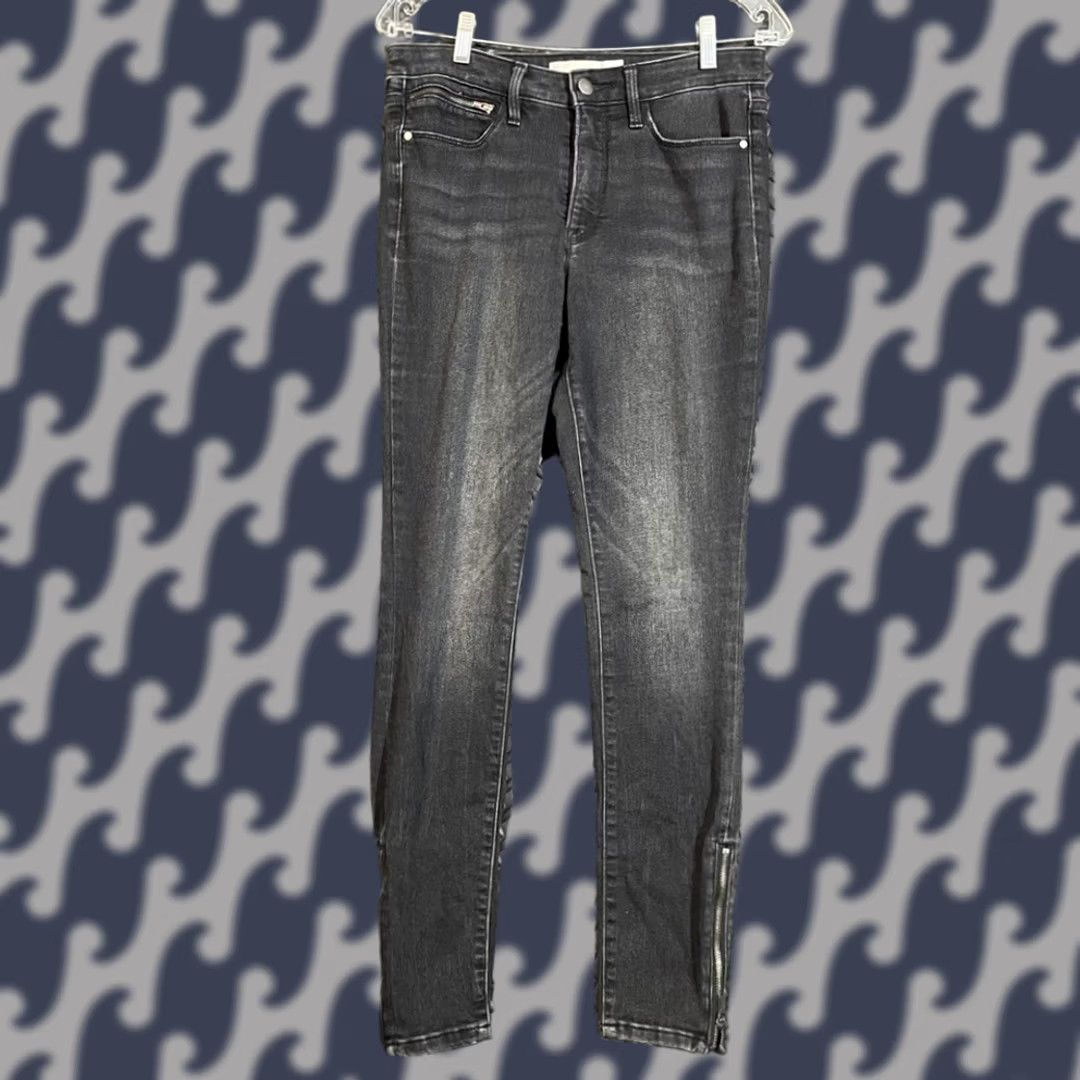 Athleta Athleta Sculptek Zíper Black Washed Denim Jeans High Rise Women's Size 6 Size 28" / US 6 / IT 42 - 1 Thumbnail