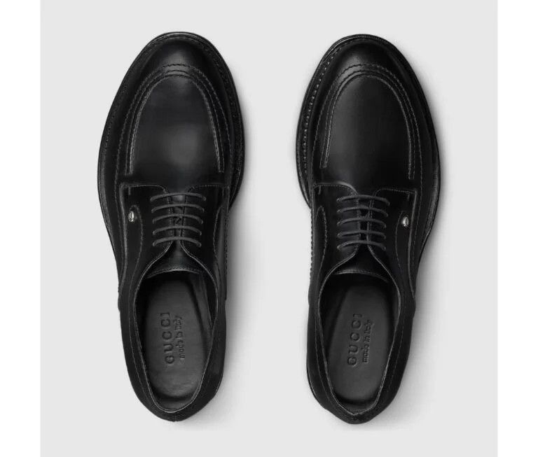 Gucci o1loc1c0326 831259 Men's Lace Up Shoes in Black Size US 8.5 / EU 41-42 - 5 Thumbnail