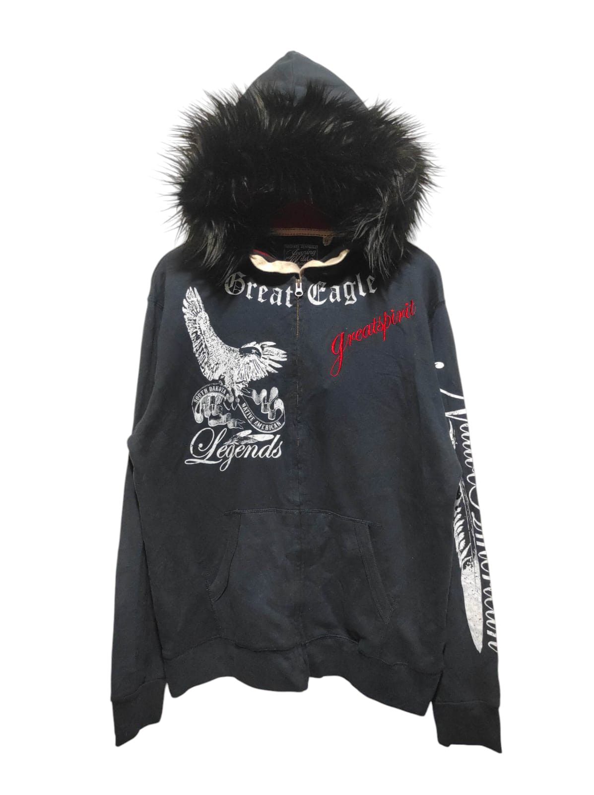 Hysteric Glamour Jeaning Wild Poem Zipper Fur Hoodie LGB style Dark Navy Size US L / EU 52-54 / 3 - 1 Thumbnail