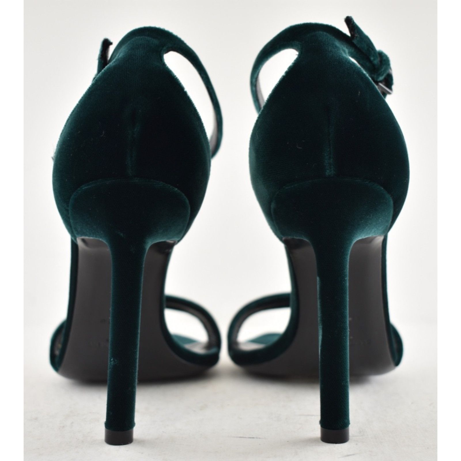 Yves Saint Laurent Saint Laurent Amber 105 Malachite Green Velvet Ankle Strap Size US 6 / IT 36 - 13 Thumbnail