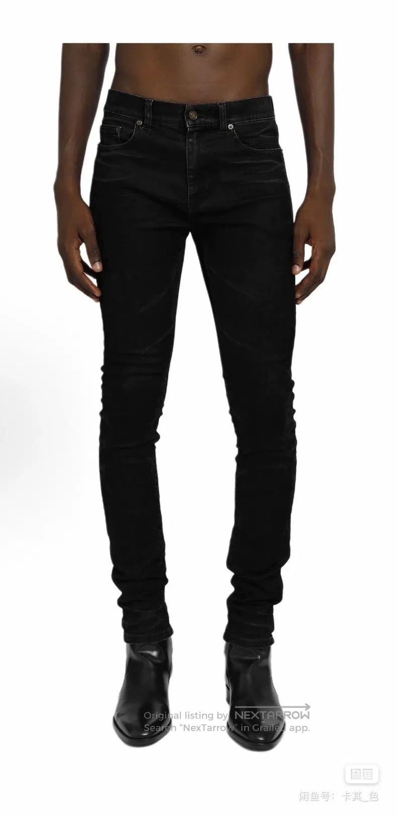 Saint Laurent Paris Saint Laurent Paris Brushed Splatter Stretch Tight Denim J Size US 29 - 3 Thumbnail
