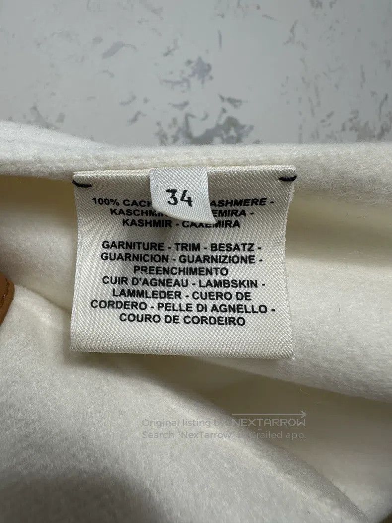 Hermes Hermes Off-White Patchwork Cloak Poncho Cashmere Coat Size XXS / US 00 / IT 34 - 4 Thumbnail