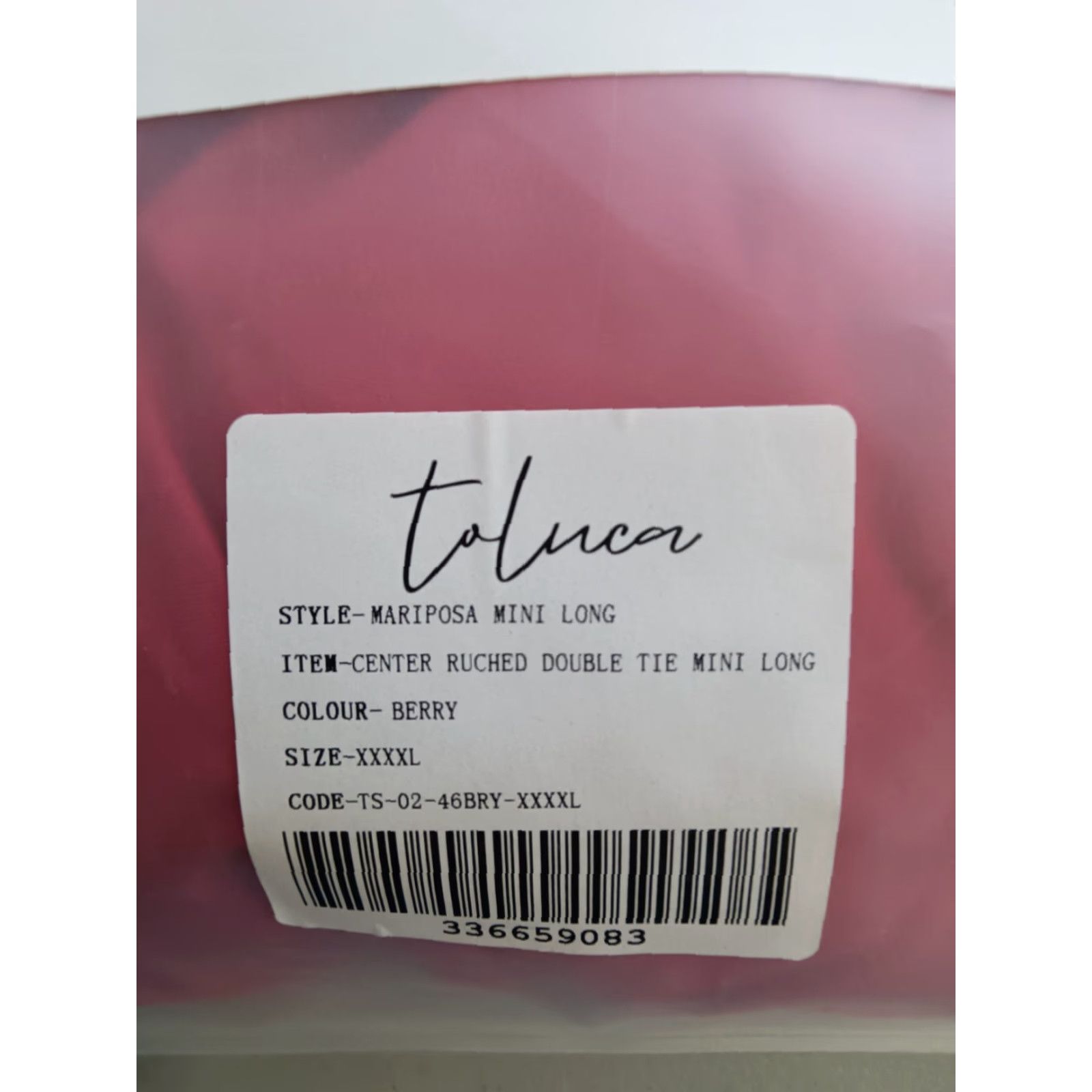 Triangl Toluca Berry One Piece Swimsuit 4XL Triangle Waist Wrap Open Tummy Nylon Spandex Solid Women Beach Swimwear Size ONE SIZE - 6 Thumbnail