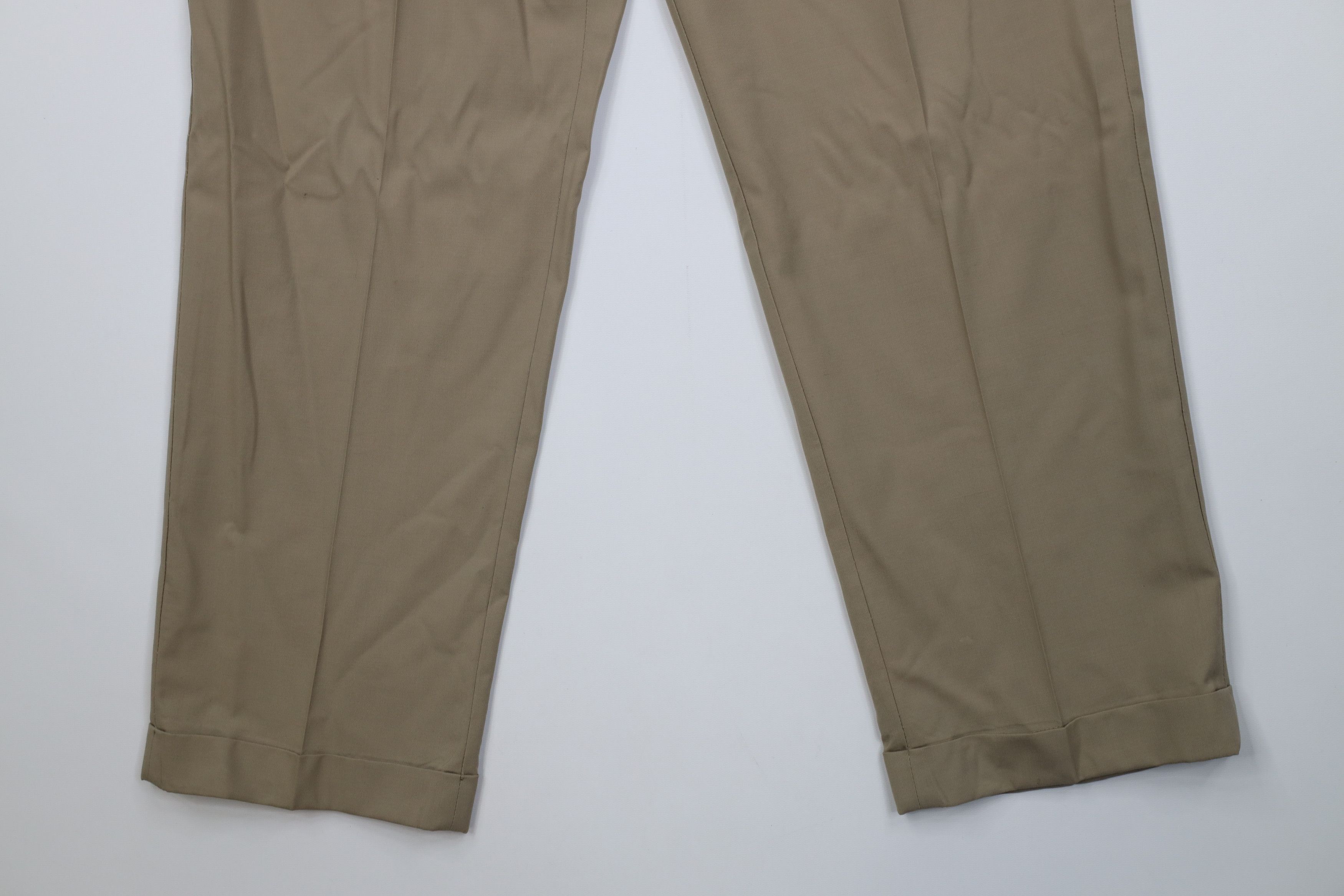 Brooks Brothers Vintage 90s Y2K Brooks Brothers Wool Wide Leg Chino Pants Size US 36 / EU 52 - 4 Thumbnail