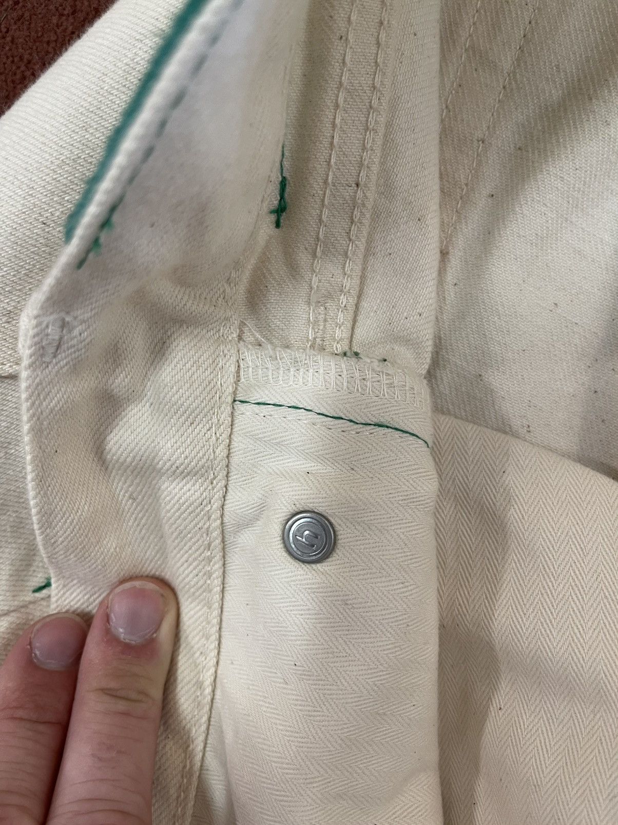HIDDEN Hidden NY Japan Selvedge White Denim Jeans Size US 34 / EU 50 - 12 Thumbnail