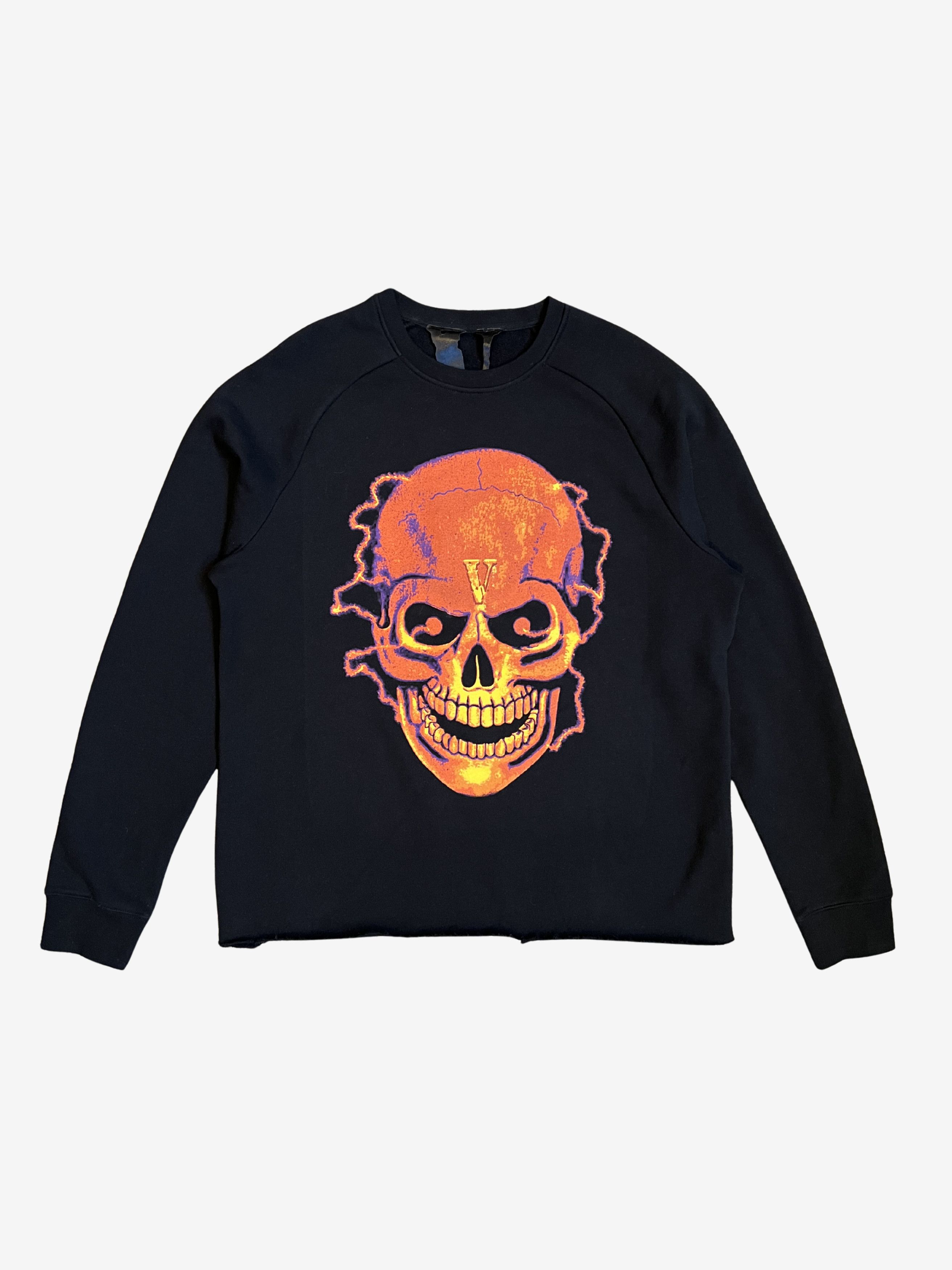Vlone Vlone Black Shocker Skull Crewneck Size US L / EU 52-54 / 3 - 1 Thumbnail