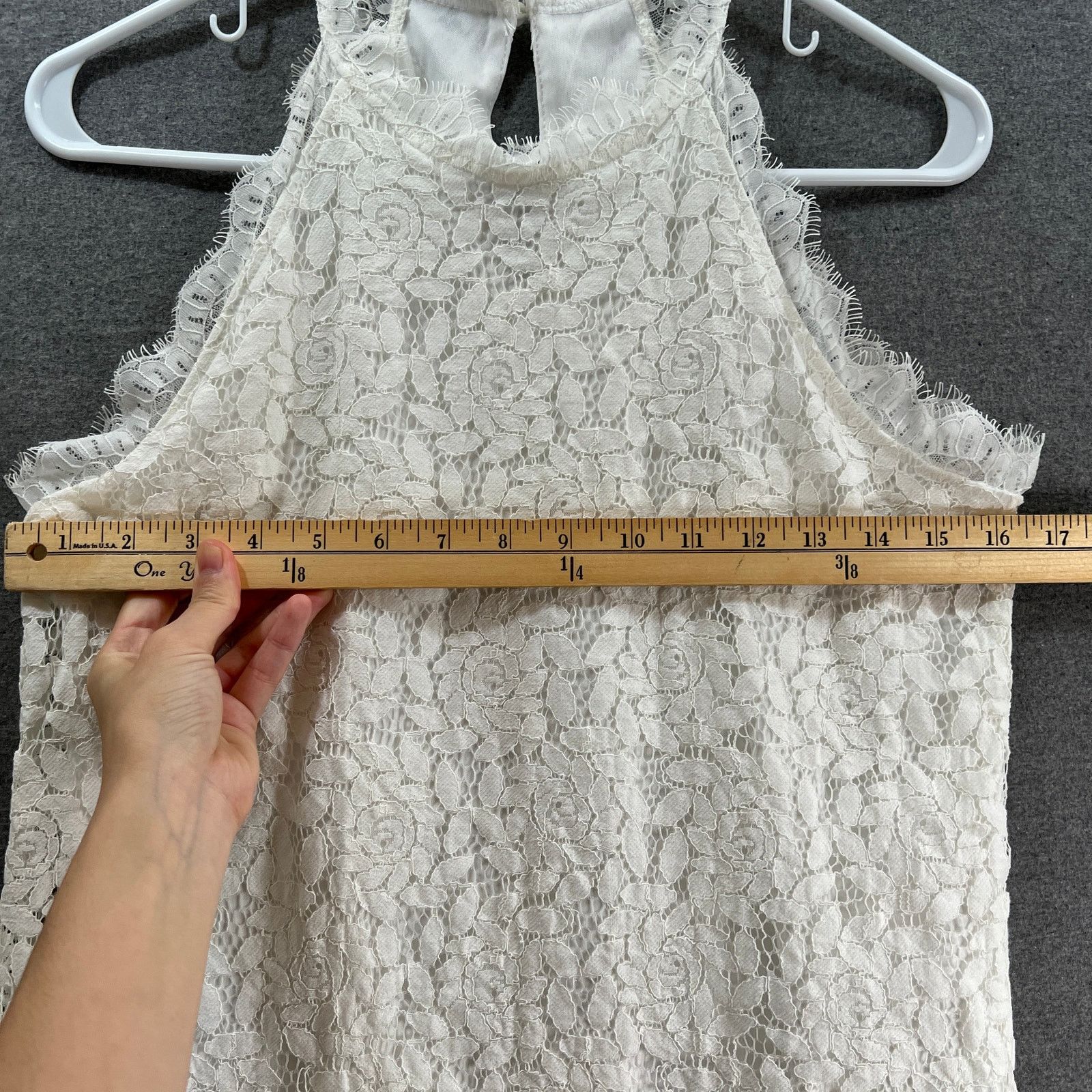 Other Berryou White Lace Shirt Women Medium Top Ladies Size M / US 6-8 / IT 42-44 - 3 Thumbnail