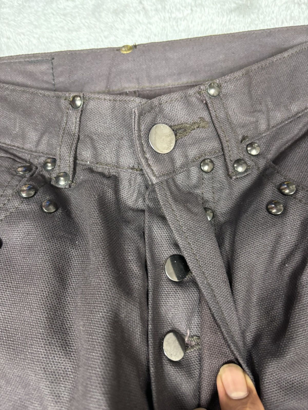 Designer × Japanese Brand × Yoshiyuki Konishi Yoshiyuki Konishi Stud Wax Pants. S0374 Size US 27 - 5 Thumbnail