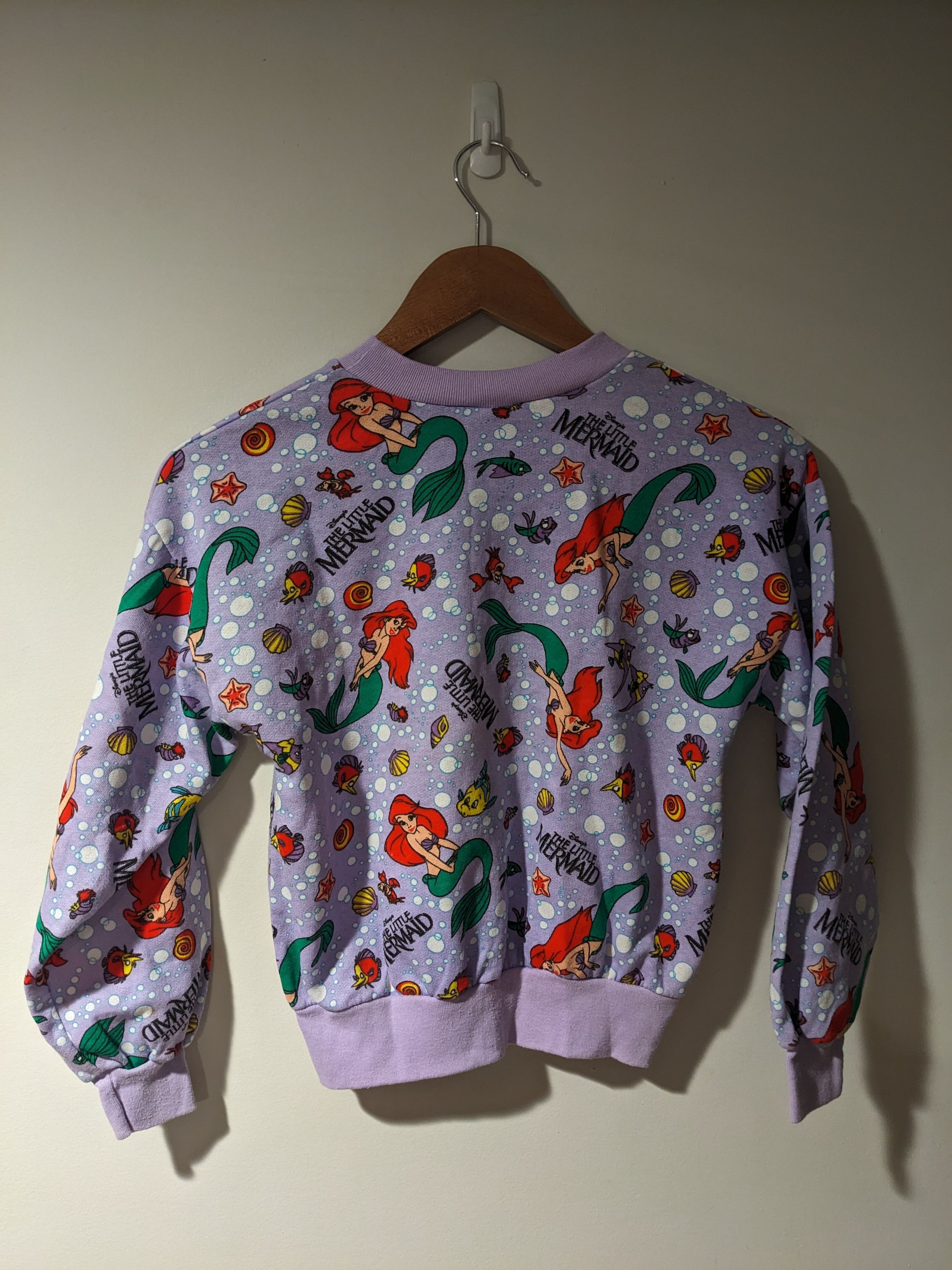 Disney × Vintage Vintage 90s The Little Mermaid Youth Medium Sweatshirt Size US M / EU 48-50 / 2 - 6 Thumbnail