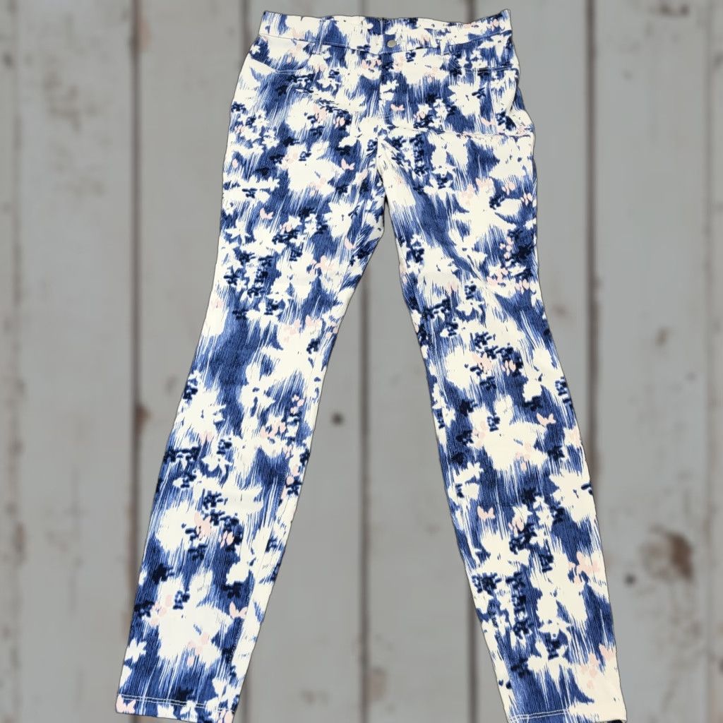 Vintage TIME AND TRU Stretch Pants Women's Size L Leggings Floral Pockets Preppy Shirt Size 36" / US 14 / IT 50 - 1 Thumbnail