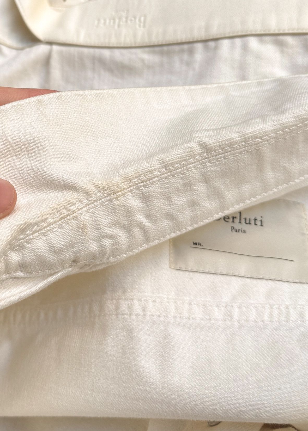Berluti Berluti SS18 Ivory Leather Trim Denim Jacket Size US M / EU 48-50 / 2 - 15 Thumbnail