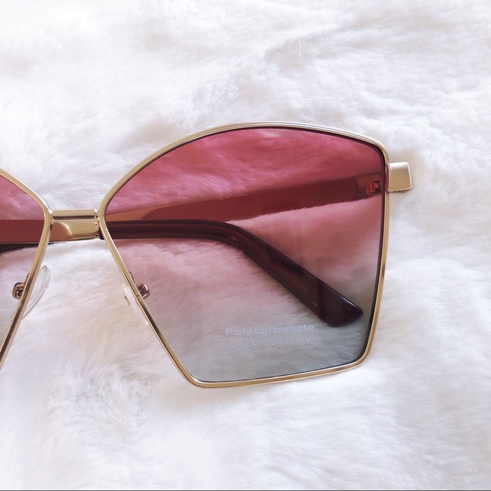 Other Aubrey Dark Pink Gradient Oversized Sunglasses Size ONE SIZE - 3 Thumbnail