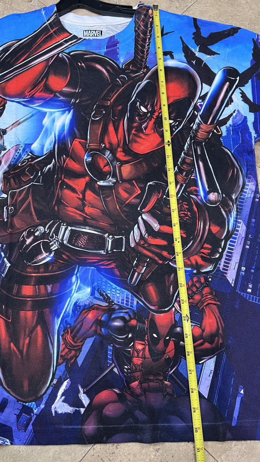 DC Comics × Marvel Comics AOP Marvel Deadpool Tshirt Size L Size US L / EU 52-54 / 3 - 4 Thumbnail