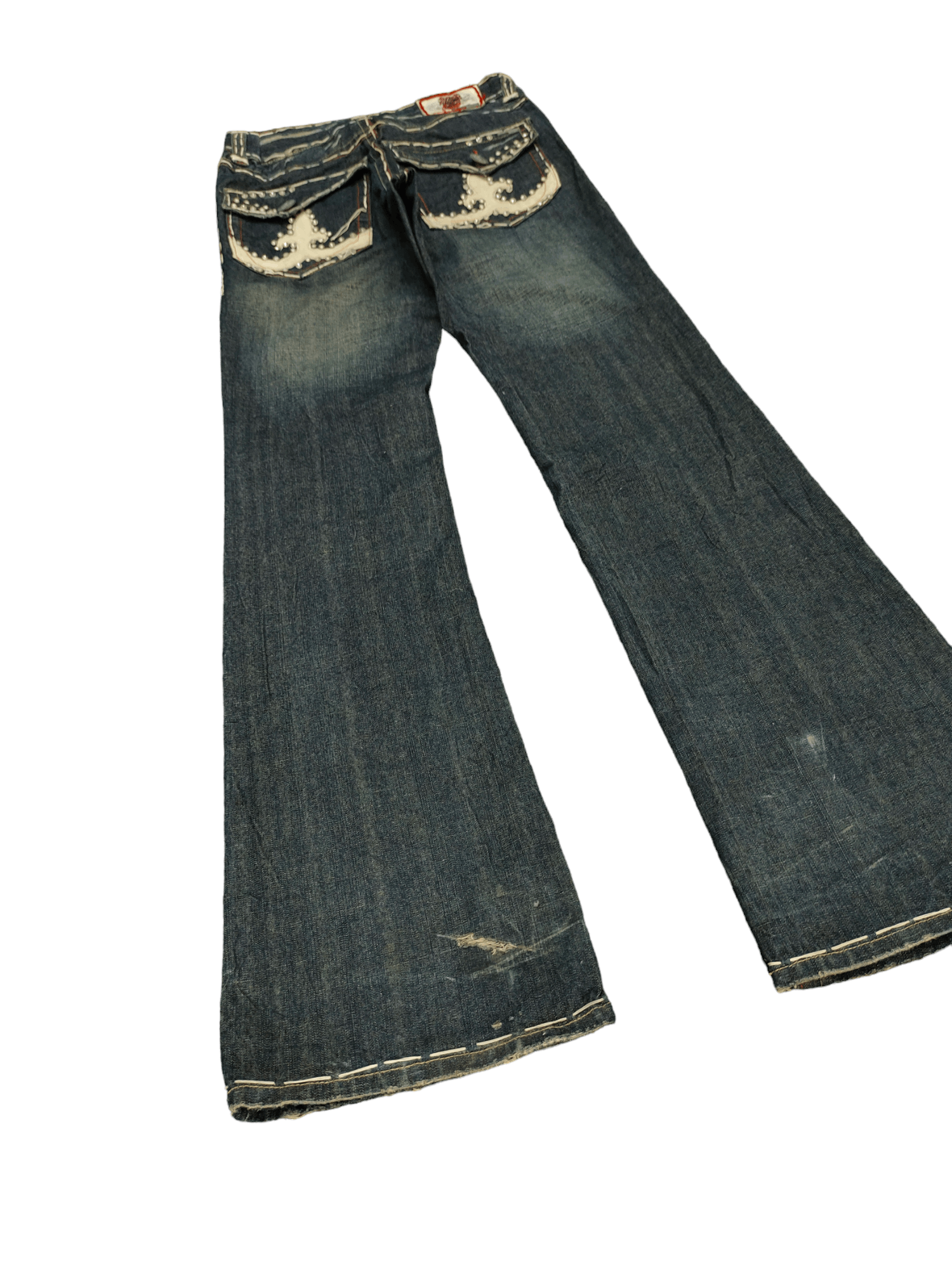 Le Grande Bleu (L.G.B.) Flare Jeans Laguna Beach Usa Boot Cut Y2k Affliction Style Size US 30 / EU 46 - 3 Thumbnail