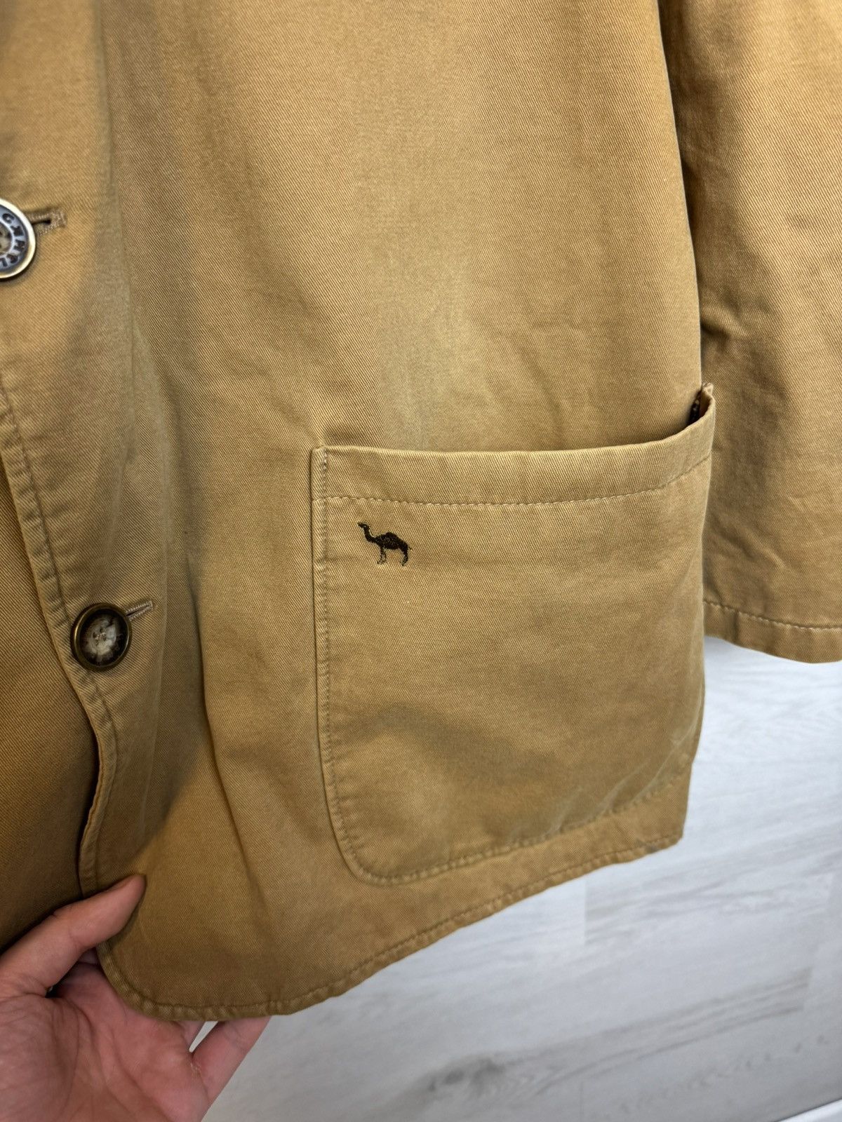 Camel Camel Collection Brown Cotton Workwear Blazer Size US XXL / EU 58 / 5 - 4 Thumbnail