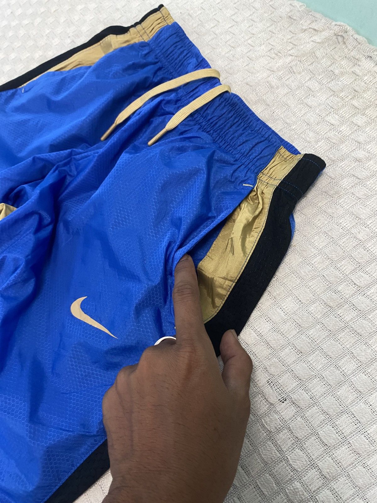 Bodega × Nike 💥 VINTAGE NIKE 90S BAGGY WIDE LEG SWOOSH TRACK PANTS Y2K Size US 32 / EU 48 - 7 Thumbnail