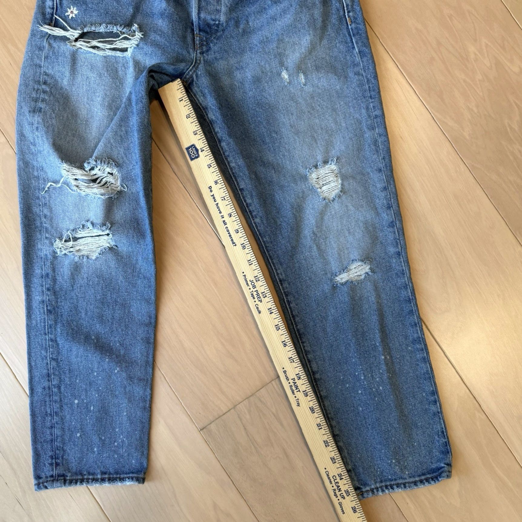 Polo Ralph Lauren VINTAGE Polo Ralph Lauren Jeans Women 30 Blue Avery Boyfriend Distressed New York RRL Size 30" / US 8 / IT 44 - 6 Thumbnail