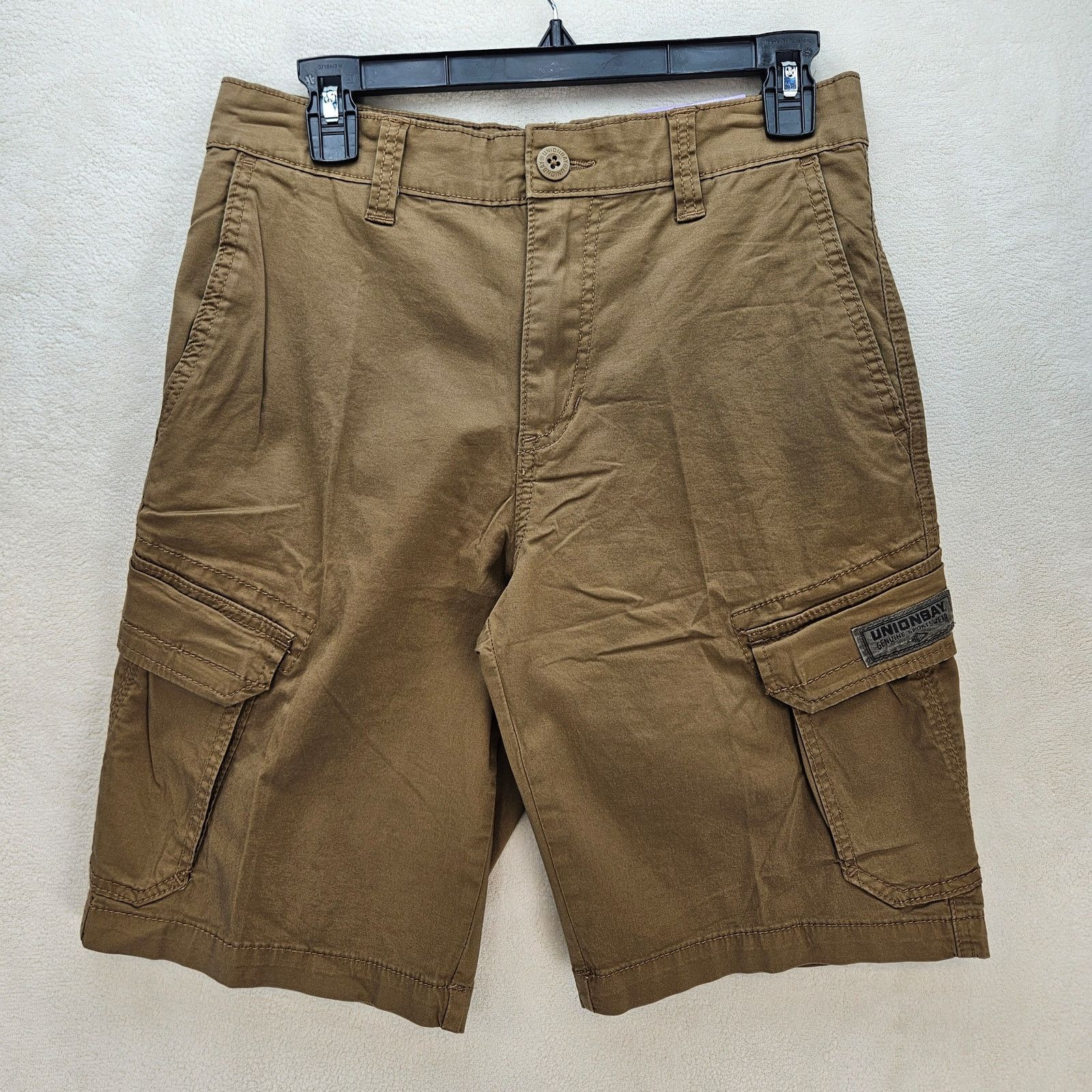 UNIONBAY UNIONBAY MEN'S 30 FLEX WAIST LIGHTWEIGHT TAN CARGO SHORTS Size US 30 / EU 46 - 1 Thumbnail