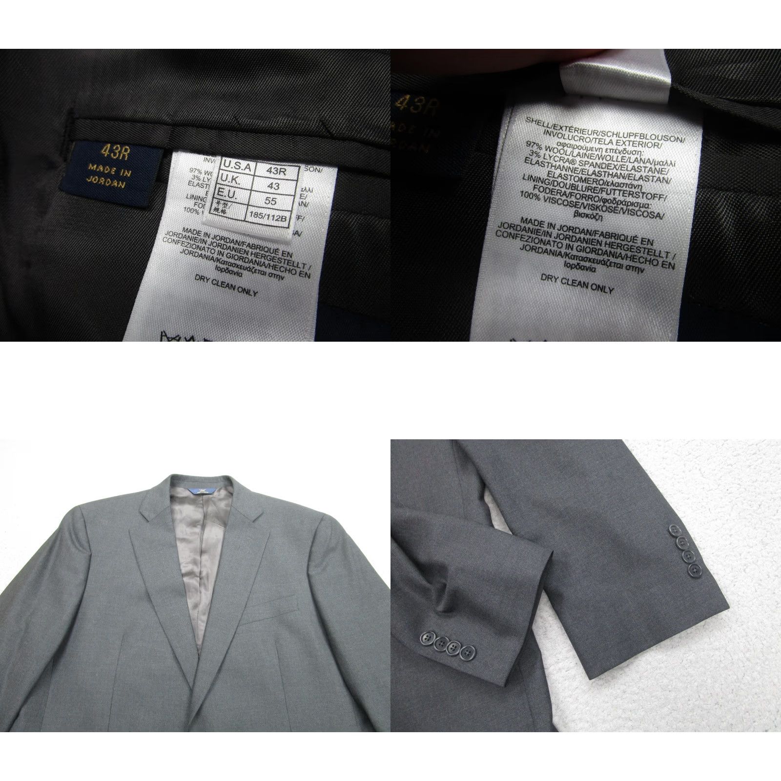 Brooks Brothers Brooks Brothers 346 Blazer Mens 43R Gray Stretch Wool Suit Jacket 2 Piece Size 46R - 8 Thumbnail